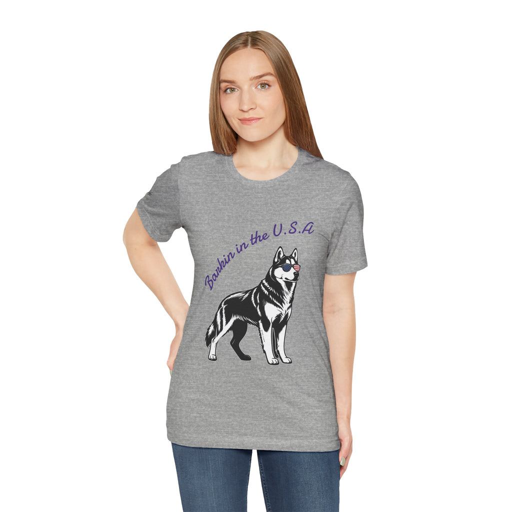 Barkin' in the USA Dog T-Shirt — Funny Patriotic Pup Tee