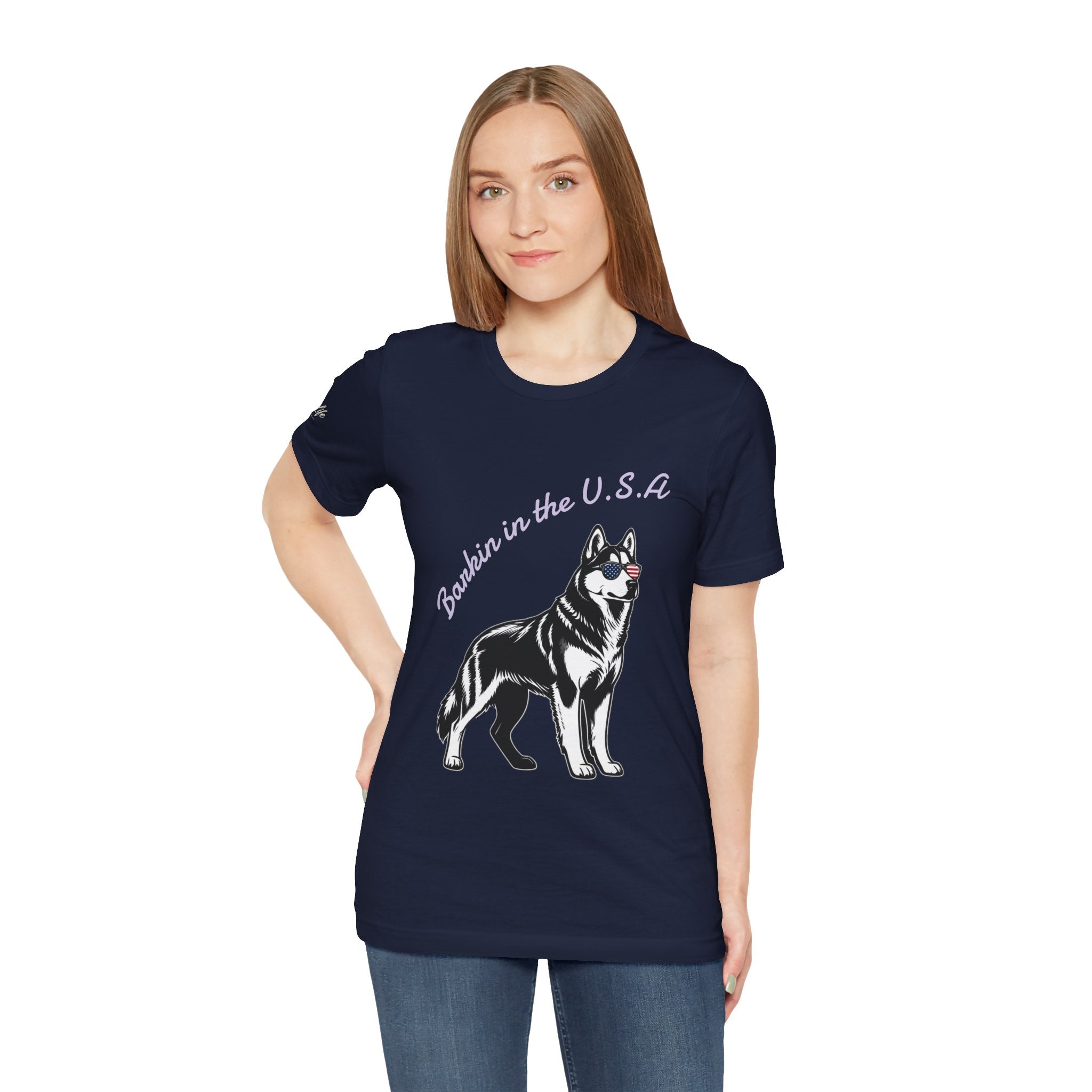 Barkin' in the USA Dog T-Shirt — Funny Patriotic Pup Tee