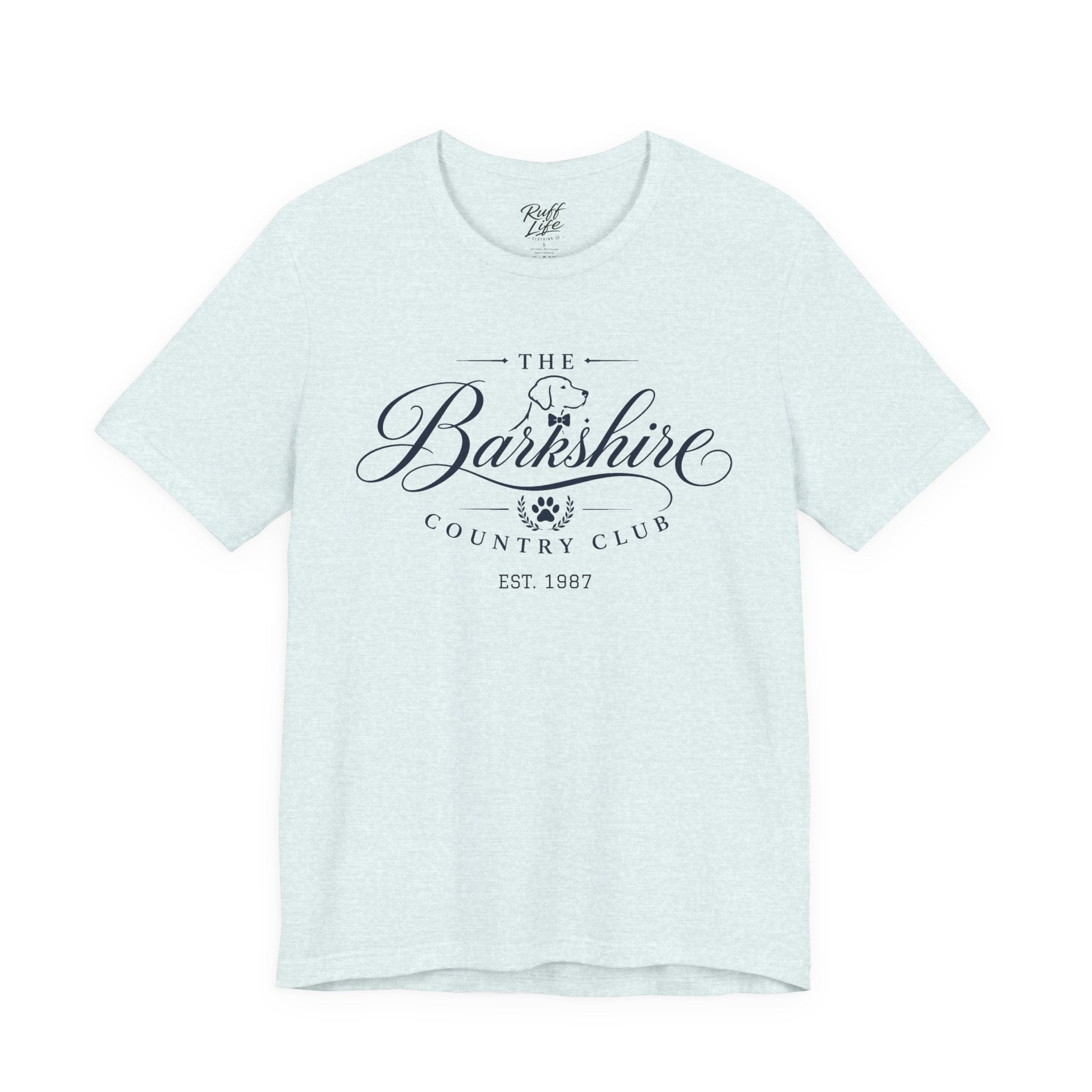 Barkshire CC Tee — "My Financial Advisor Told Me to Diversify" Dog Champagne & Oysters T-Shirt
