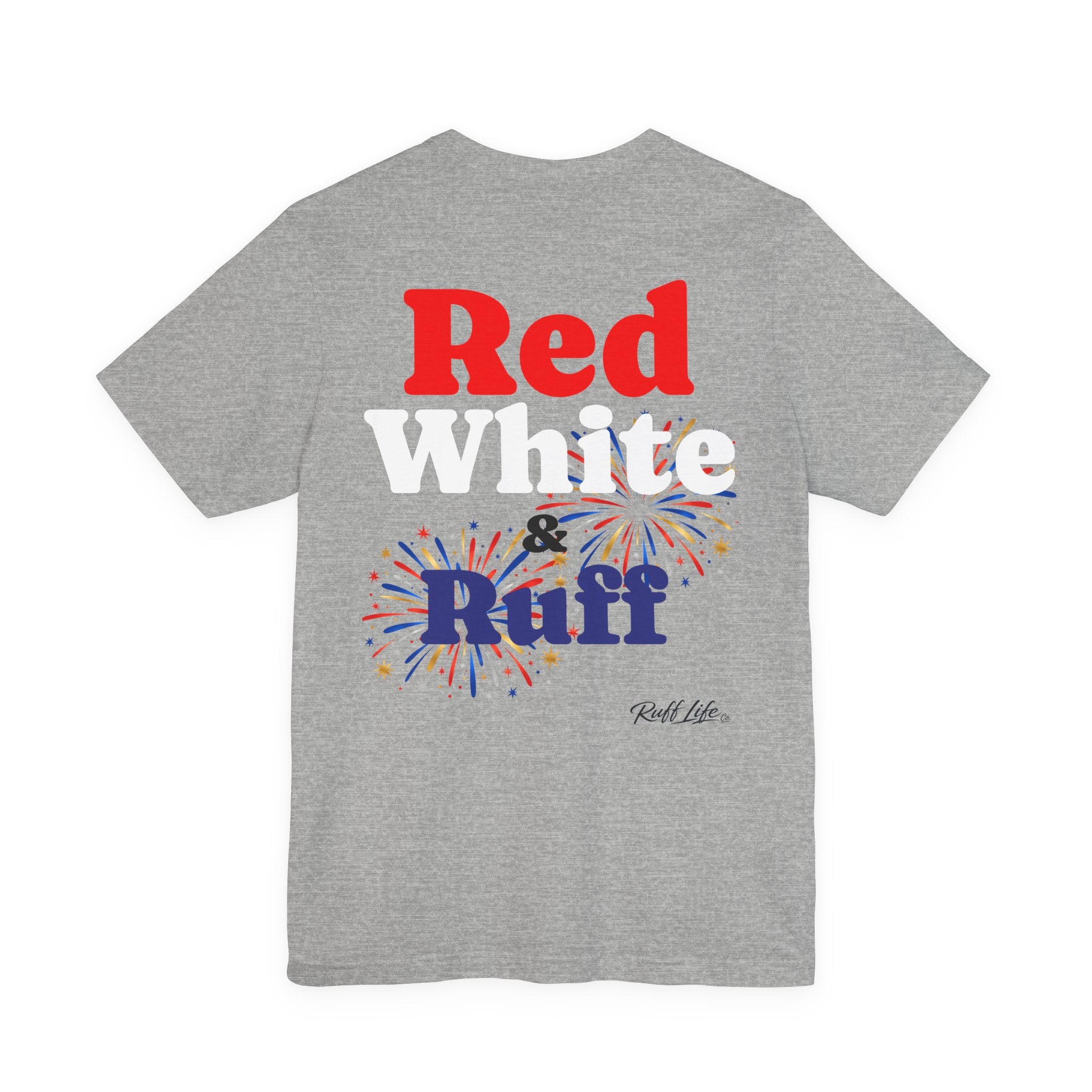 Grillin' Ain't Easy Dog BBQ Tee — Red & Ruff 4th of July Patriotic T-Shirt