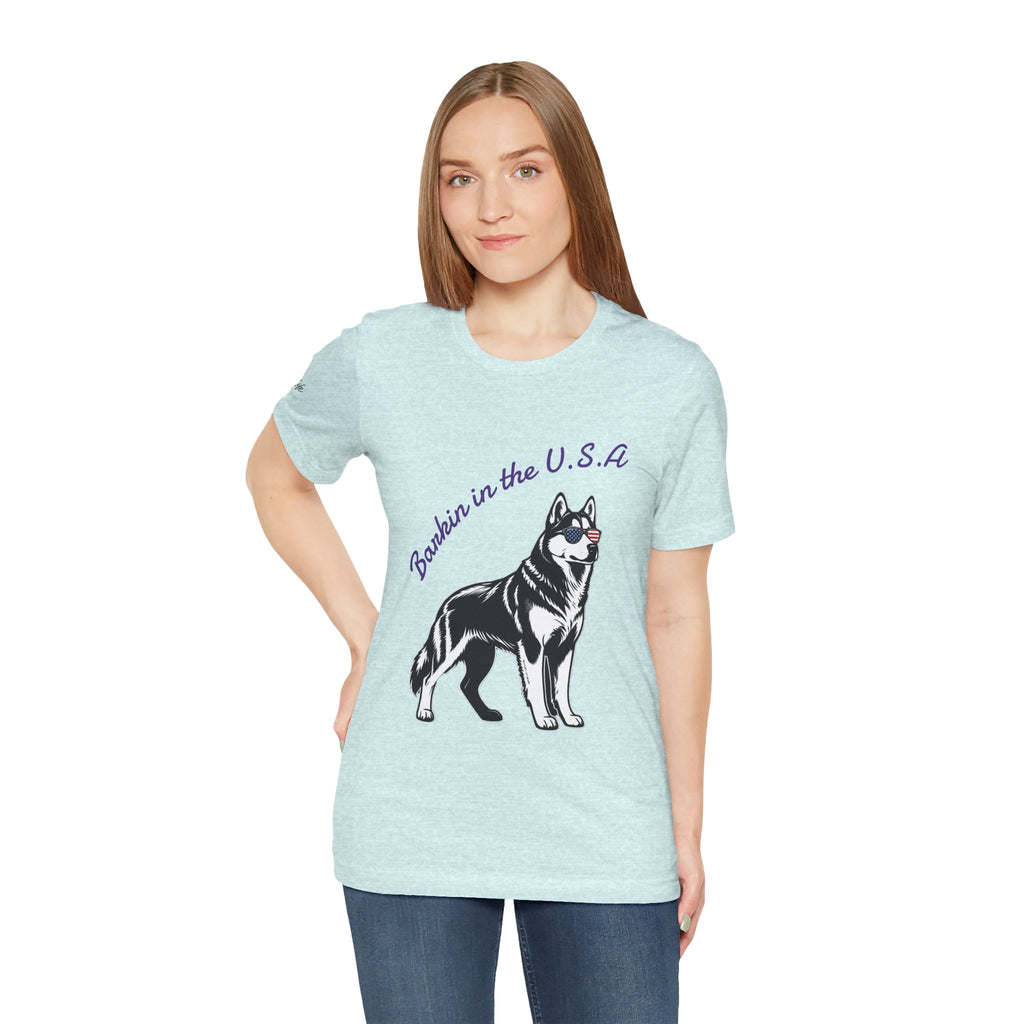 Barkin' in the USA Dog T-Shirt — Funny Patriotic Pup Tee