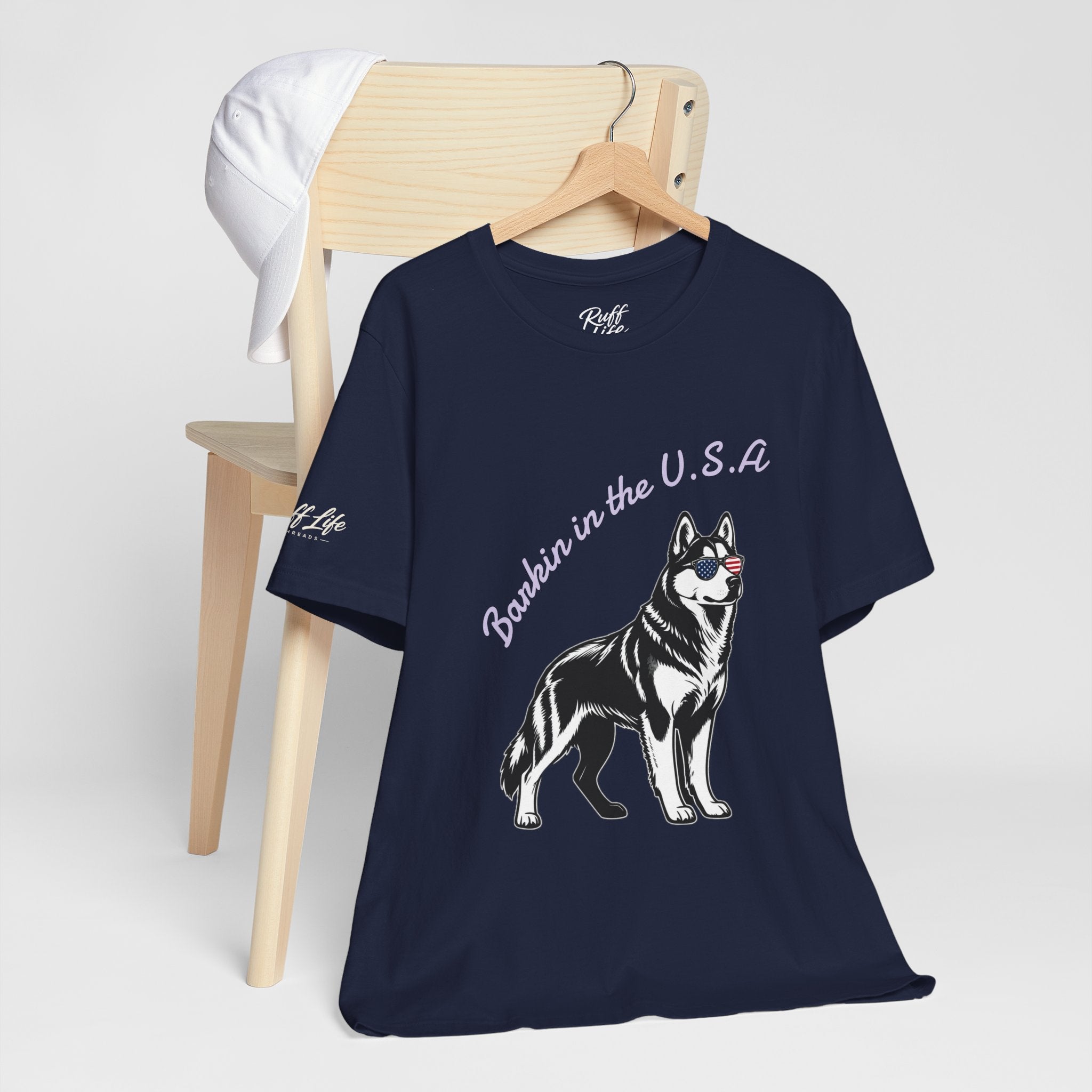 Barkin' in the USA Dog T-Shirt — Funny Patriotic Pup Tee