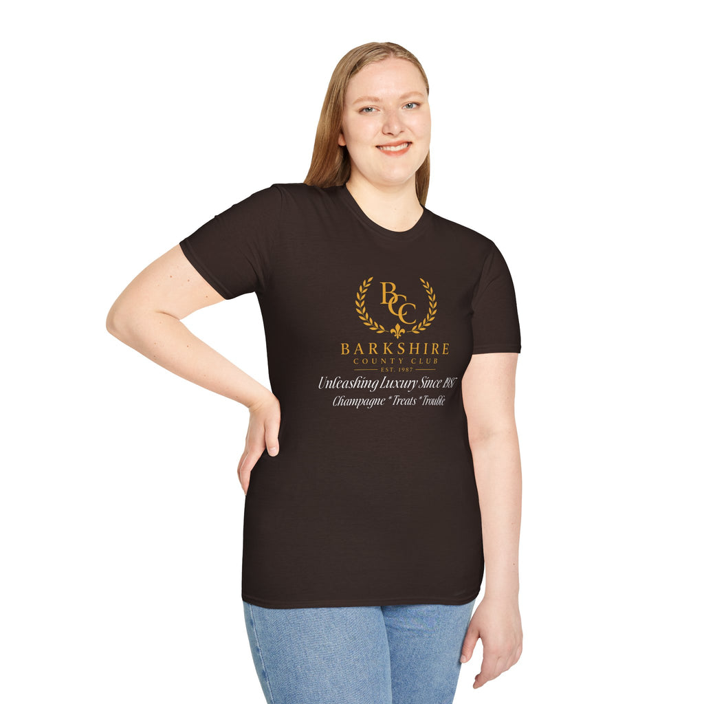 Barkshire County Club Tee — Funny Dog Club Logo T-Shirt