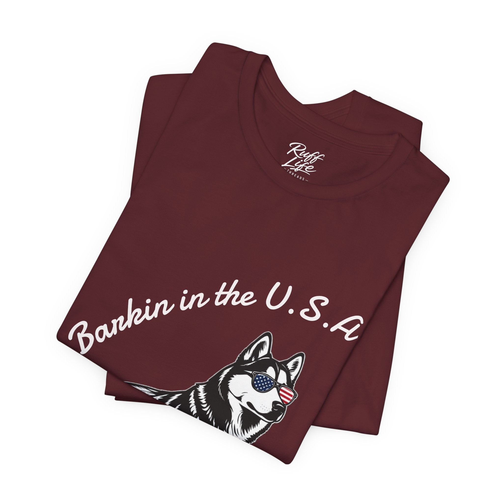 Barkin' in the USA Dog T-Shirt — Funny Patriotic Pup Tee