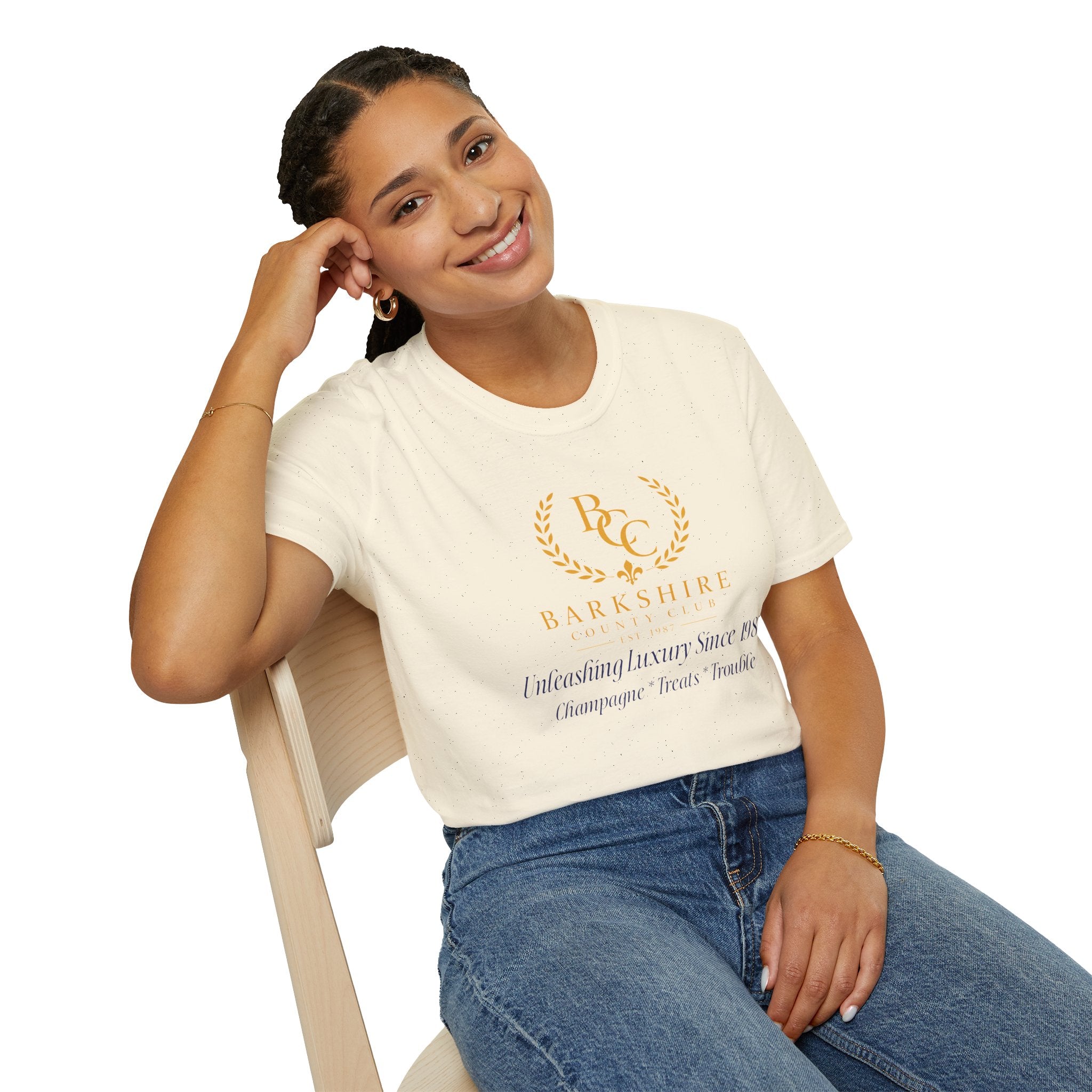 Barkshire County Club Tee — Funny Dog Club Logo T-Shirt