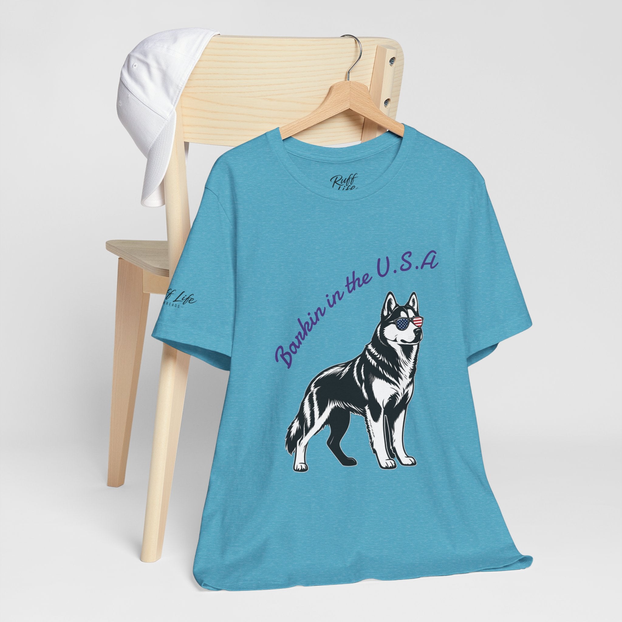Barkin' in the USA Dog T-Shirt — Funny Patriotic Pup Tee