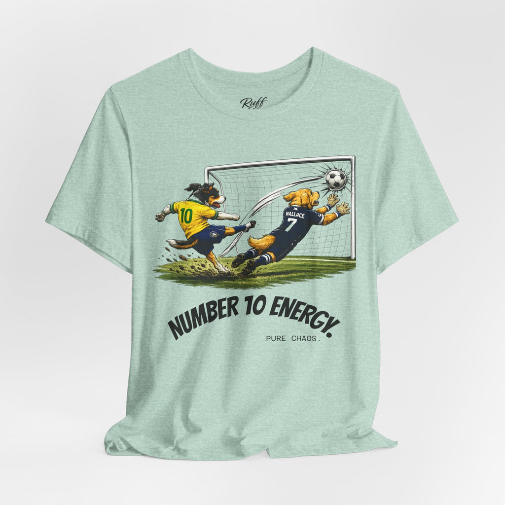 World Pup 2026 Soccer Tee — 'Number 10 Energy' Brazil vs Scotland Cartoon Shirt - World Cup 26'