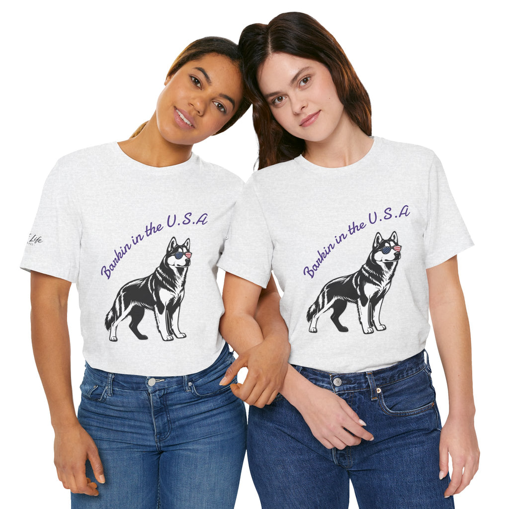 Barkin' in the USA Dog T-Shirt — Funny Patriotic Pup Tee