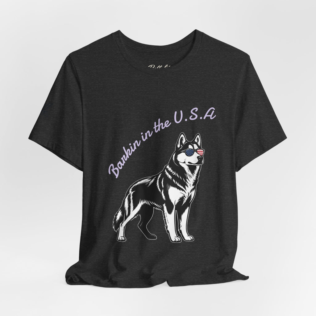Barkin' in the USA Dog T-Shirt — Funny Patriotic Pup Tee