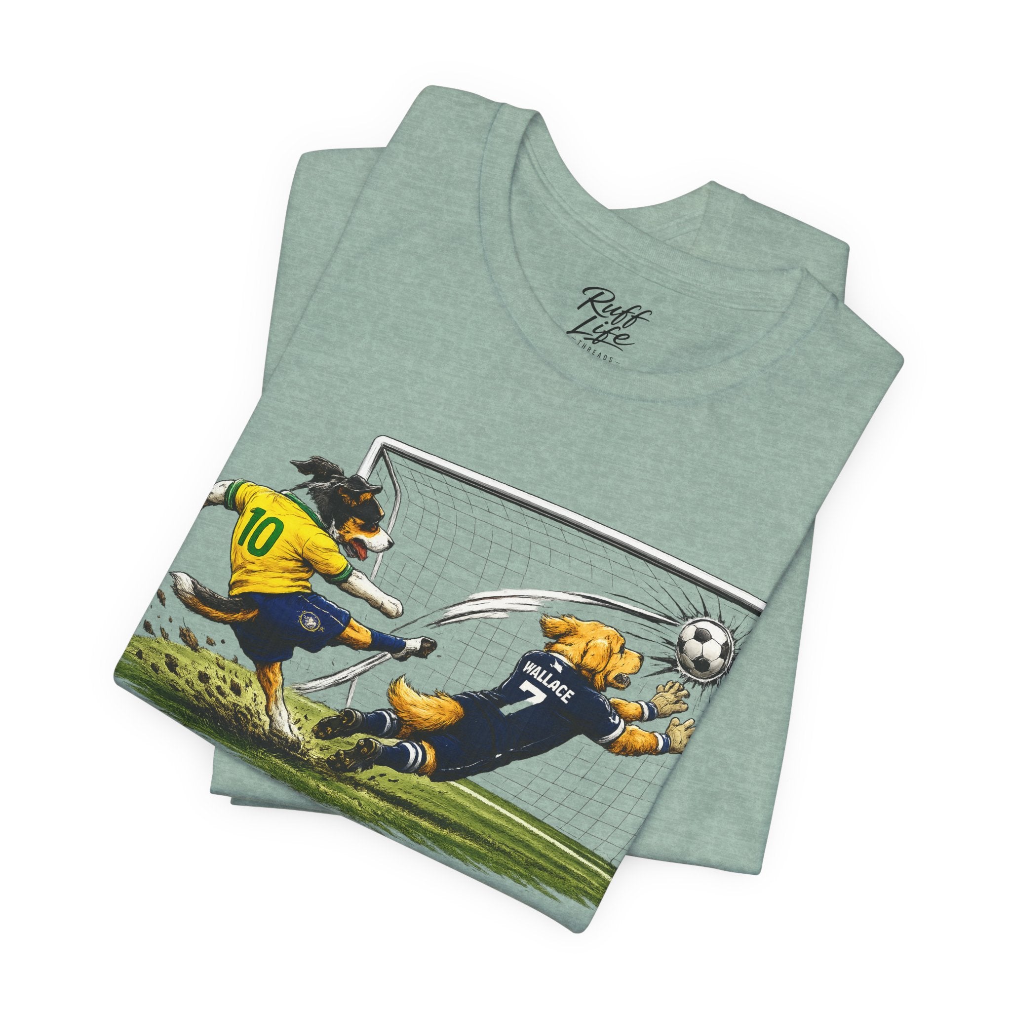World Pup 2026 Soccer Tee — 'Number 10 Energy' Brazil vs Scotland Cartoon Shirt - World Cup 26'