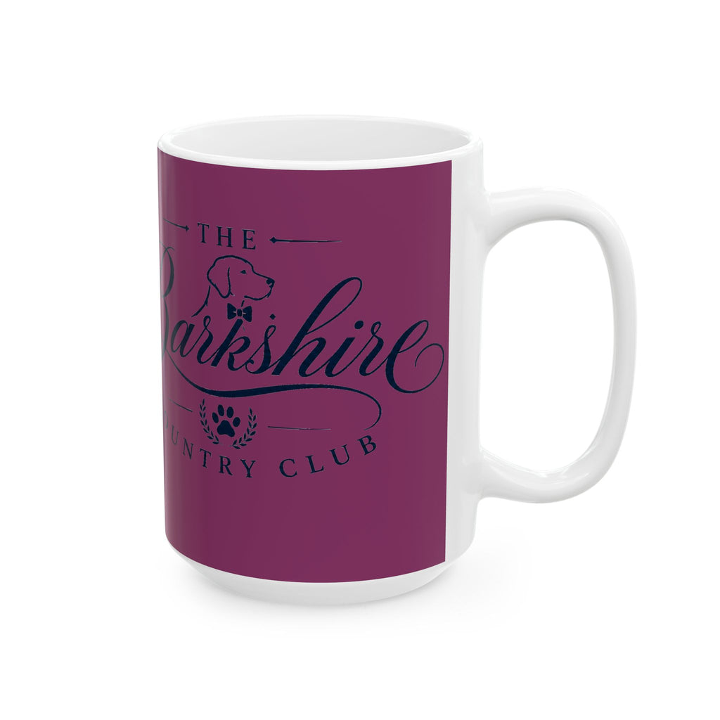 Barkshire CC - Ceramic Coffee Mug – Dog Lover Wine & Oyster Design (11oz, 15oz)