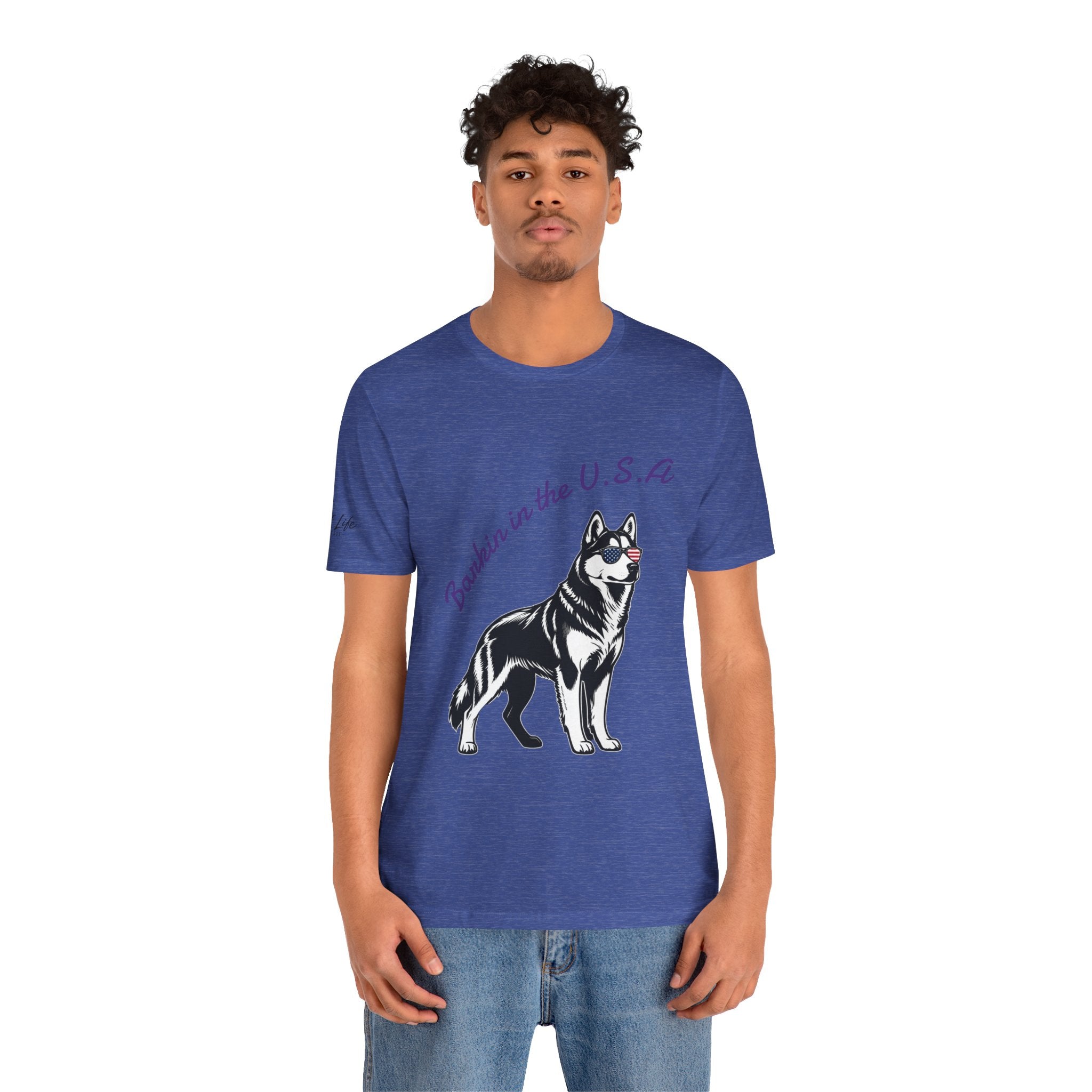 Barkin' in the USA Dog T-Shirt — Funny Patriotic Pup Tee