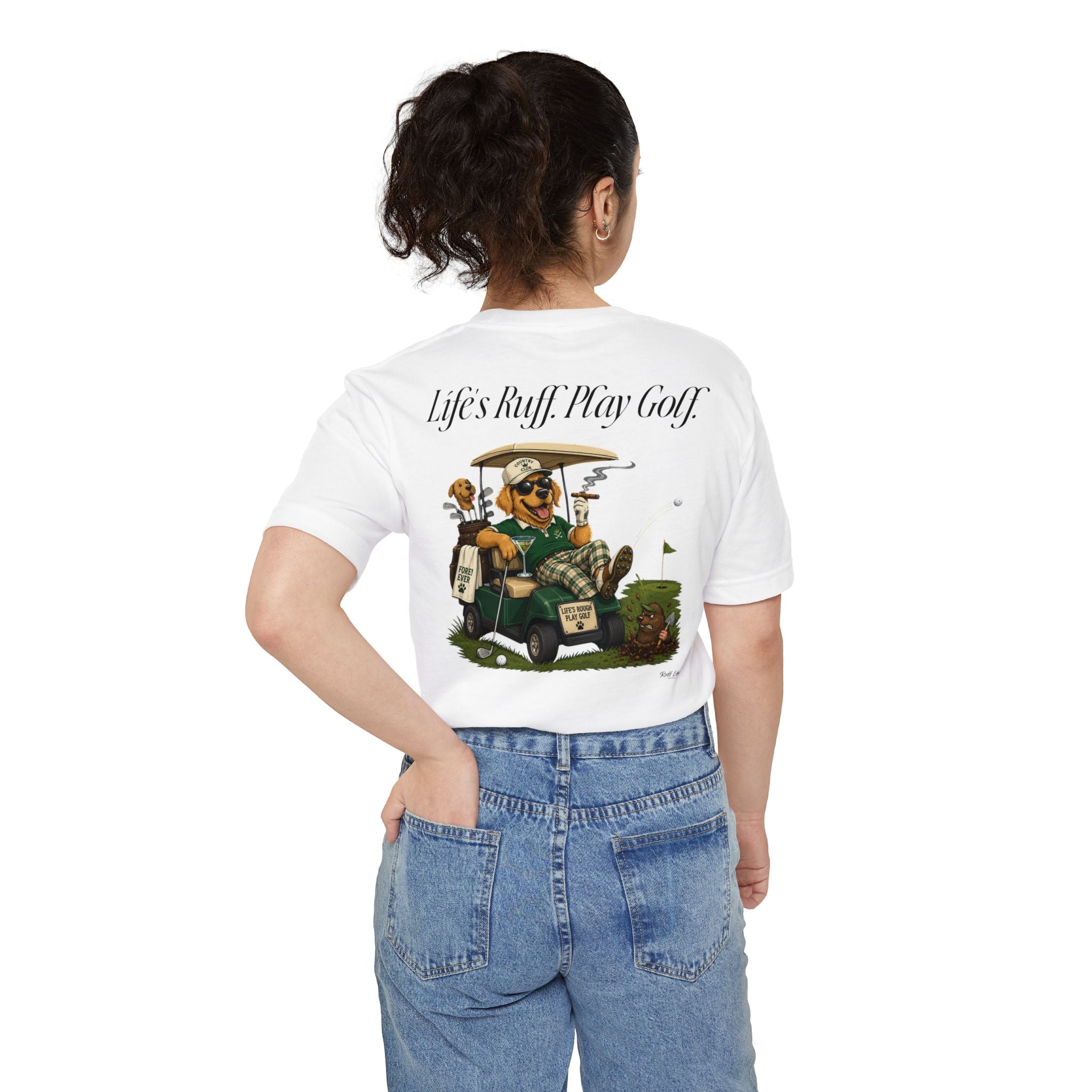 Barkshire Country Club "Life's Ruff" Golf Dog Pocket T-Shirt