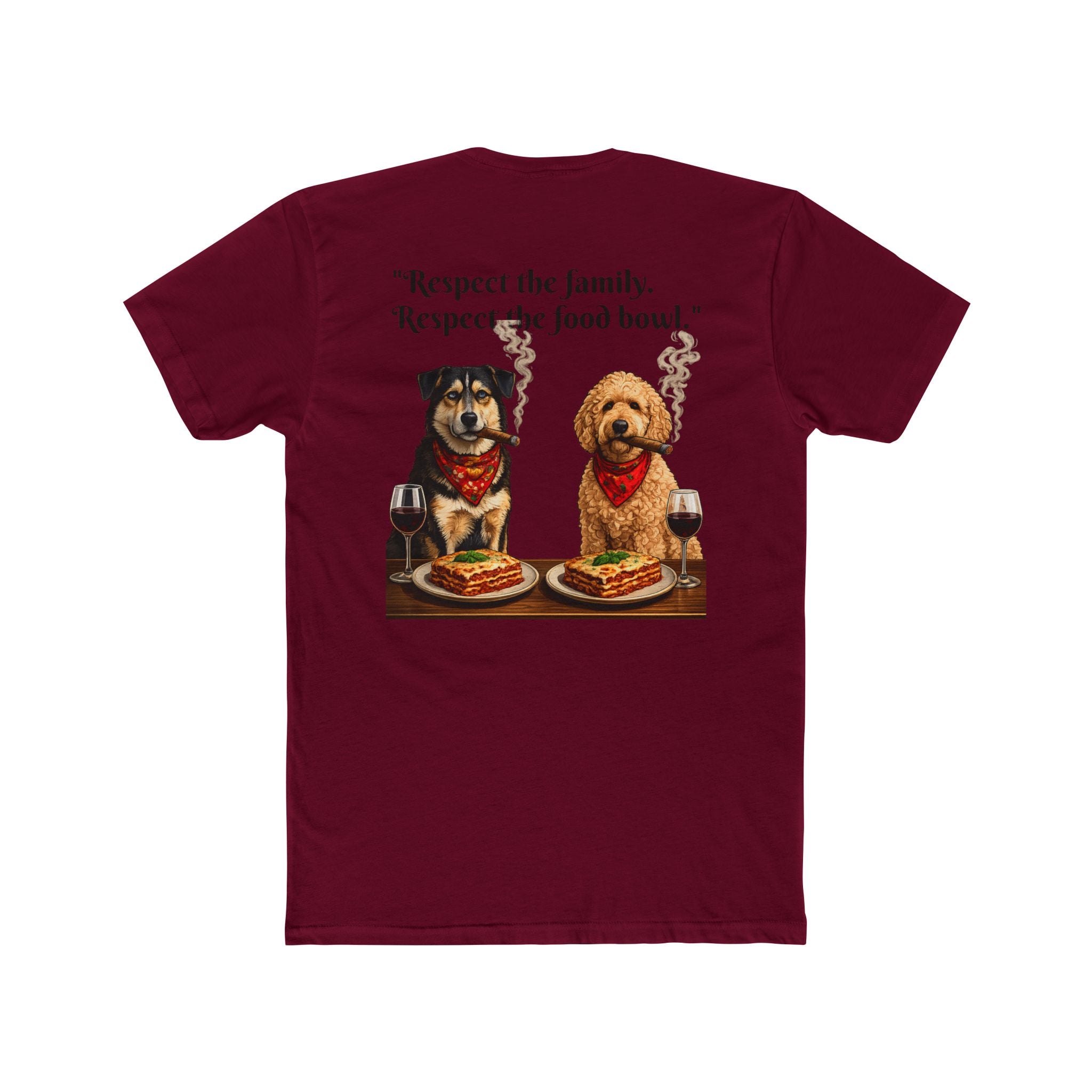 Dogfather T-Shirt — 'Respect the family. Respect the food bowl.' Graphic Tee