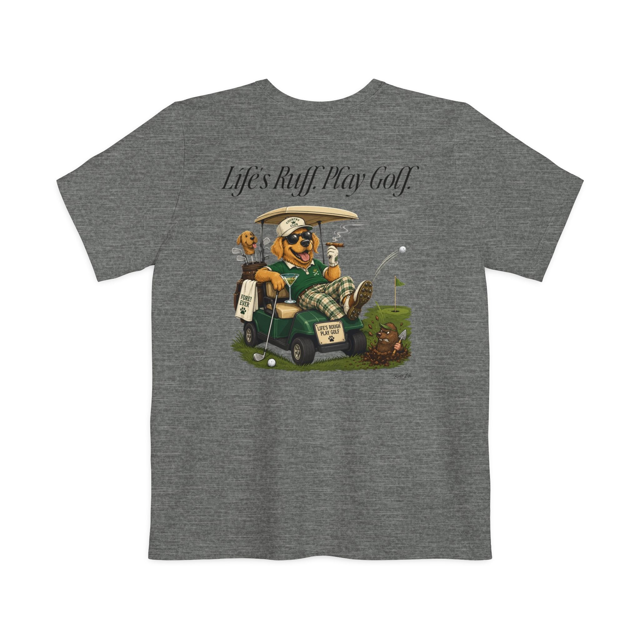 Barkshire Country Club "Life's Ruff" Golf Dog Pocket T-Shirt