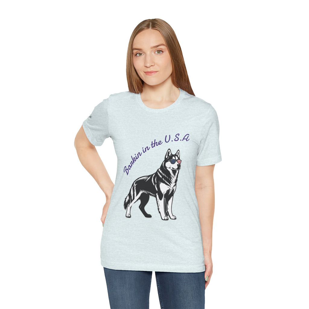 Barkin' in the USA Dog T-Shirt — Funny Patriotic Pup Tee