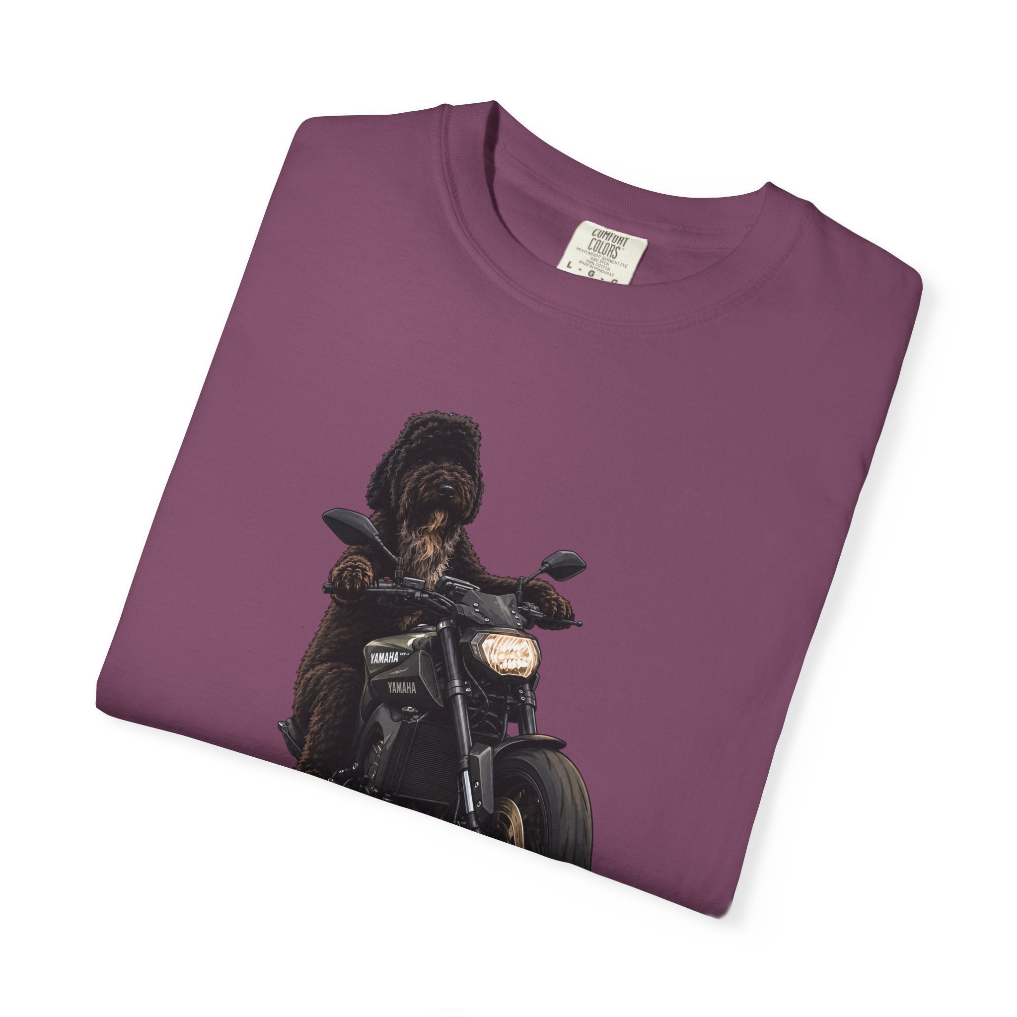Dog Motorcycle Tee — "Ride Fast, Sniff Everything" Graphic T-Shirt