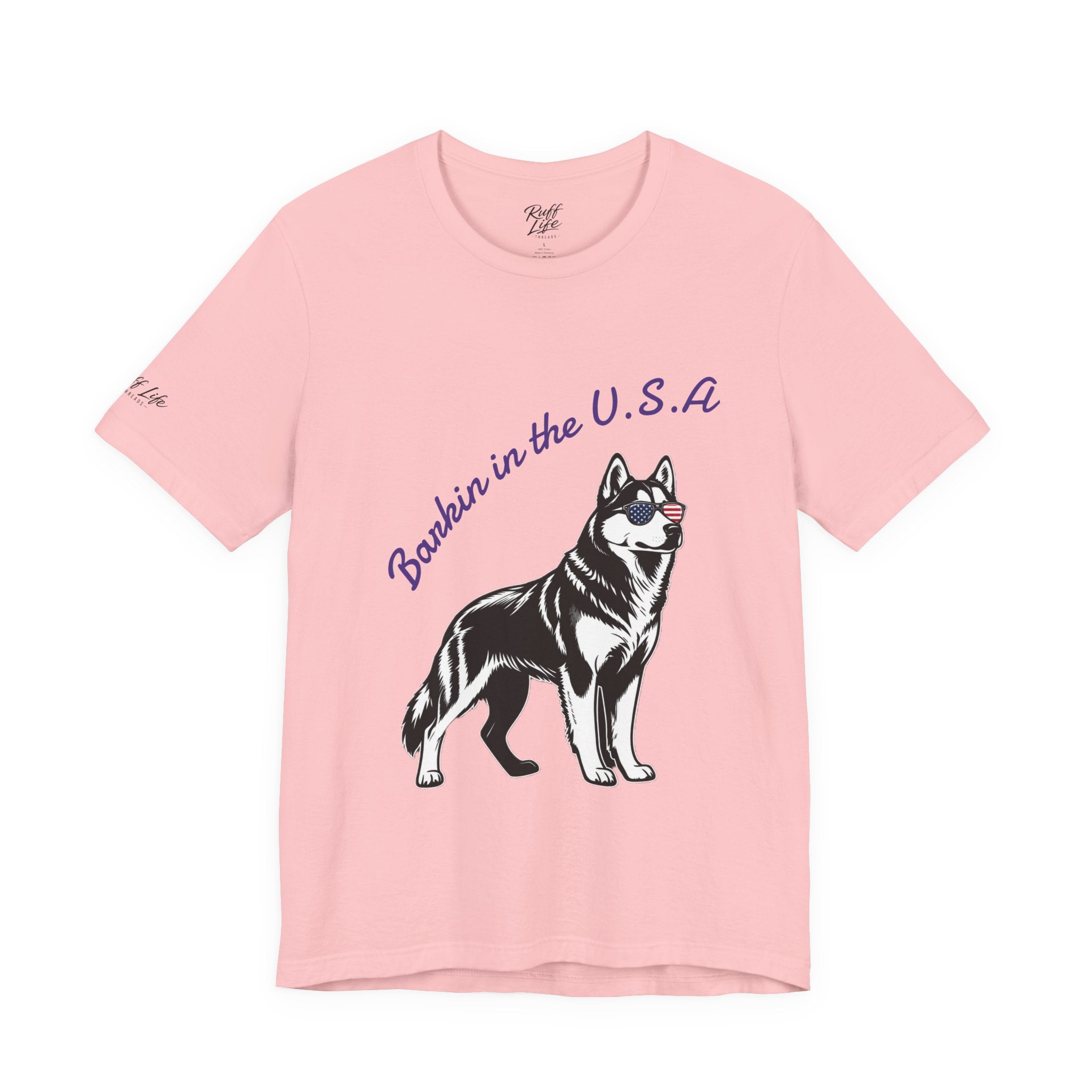 Barkin' in the USA Dog T-Shirt — Funny Patriotic Pup Tee