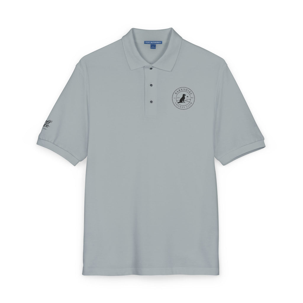 Embroidered "Barkshire Country Club" Golf Polo Shirt — Classic Short-Sleeve Collared Tee