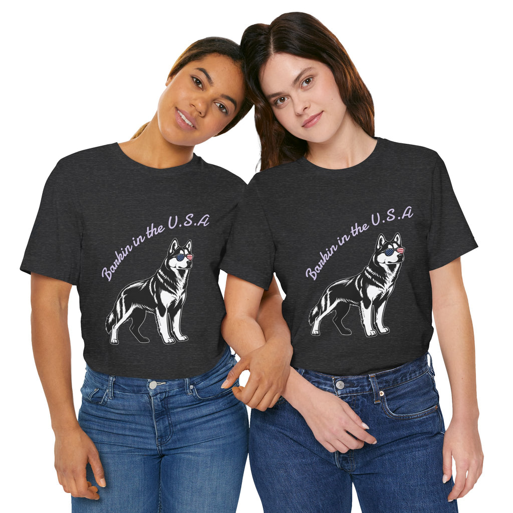 Barkin' in the USA Dog T-Shirt — Funny Patriotic Pup Tee