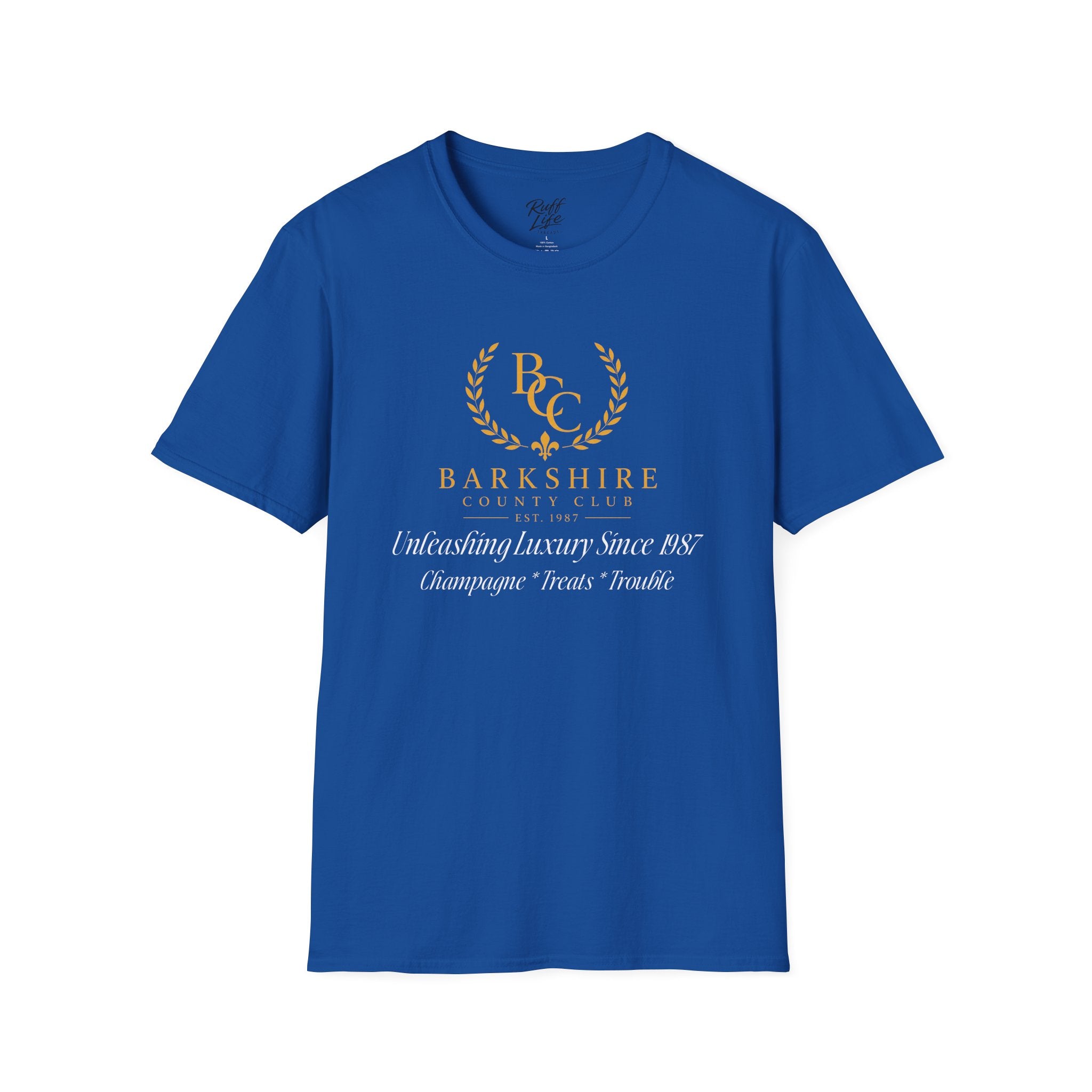 Barkshire County Club Tee — Funny Dog Club Logo T-Shirt