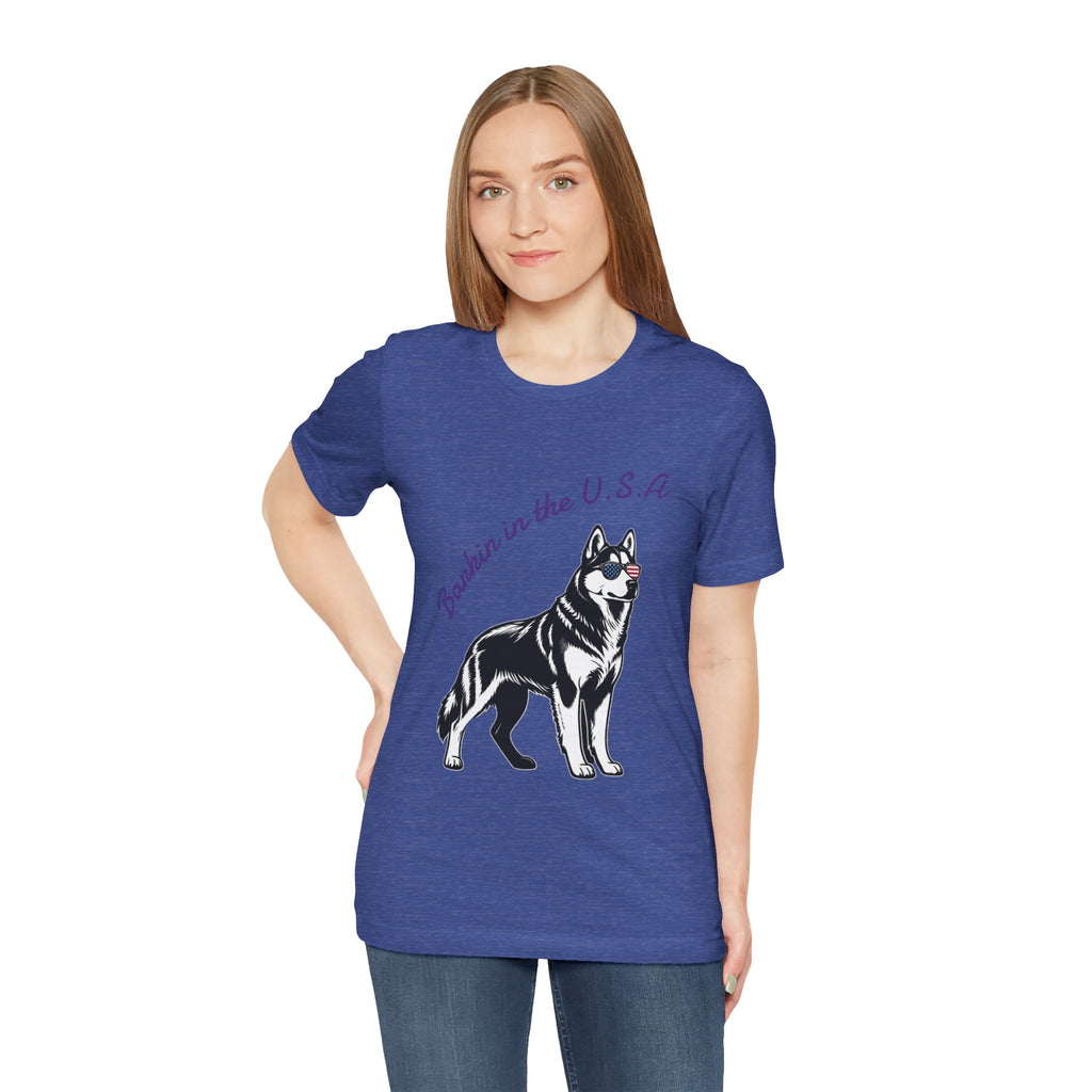 Barkin' in the USA Dog T-Shirt — Funny Patriotic Pup Tee