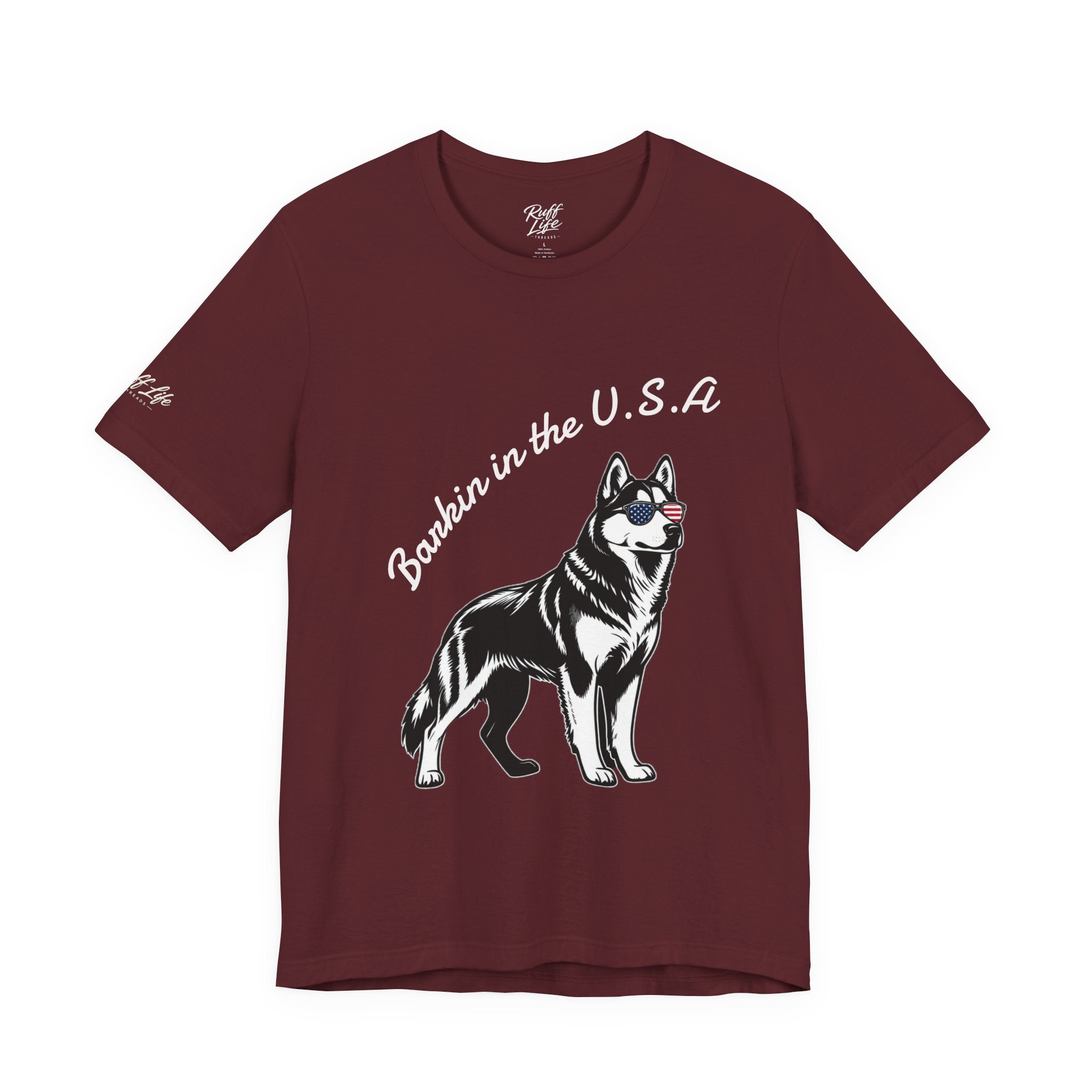 Barkin' in the USA Dog T-Shirt — Funny Patriotic Pup Tee