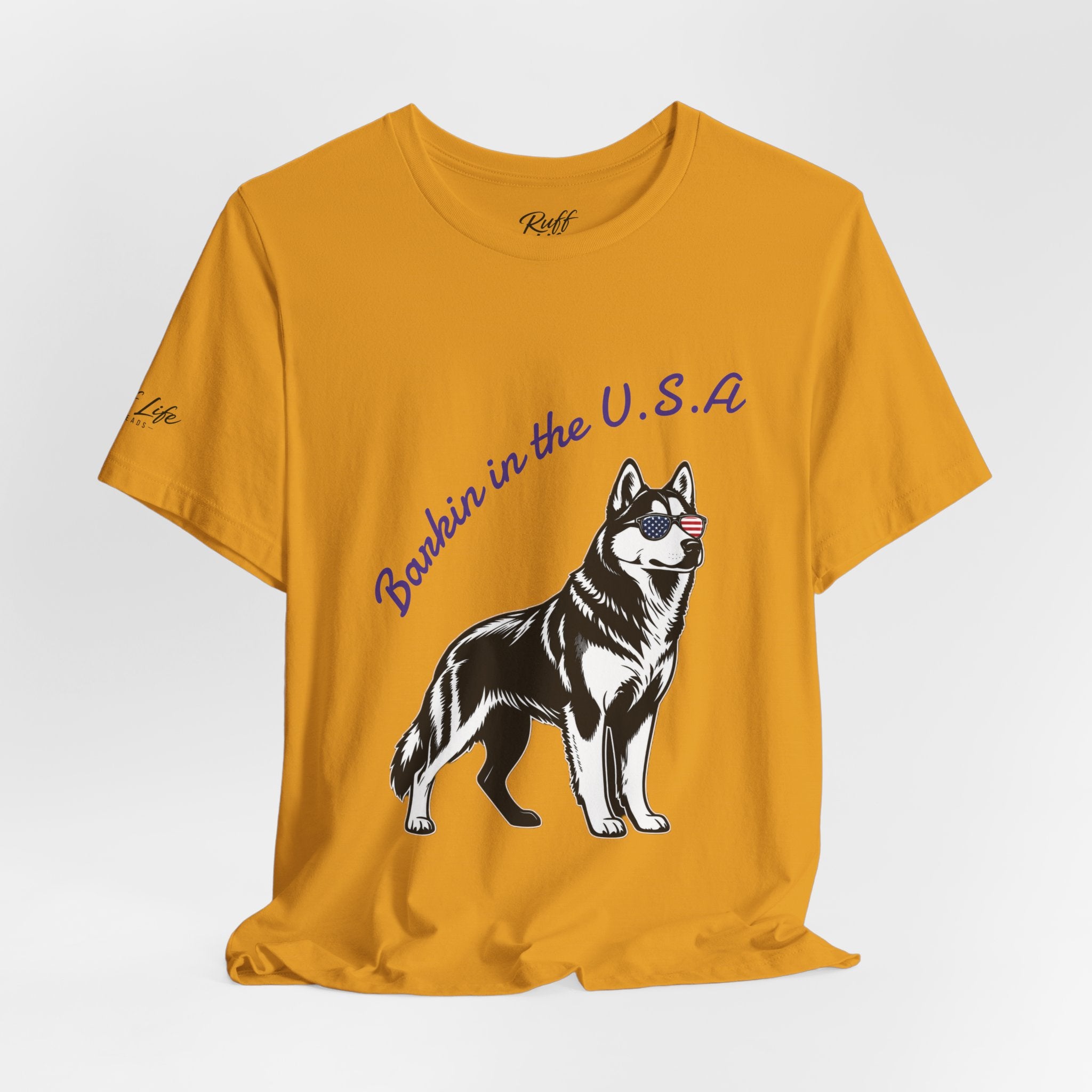 Barkin' in the USA Dog T-Shirt — Funny Patriotic Pup Tee