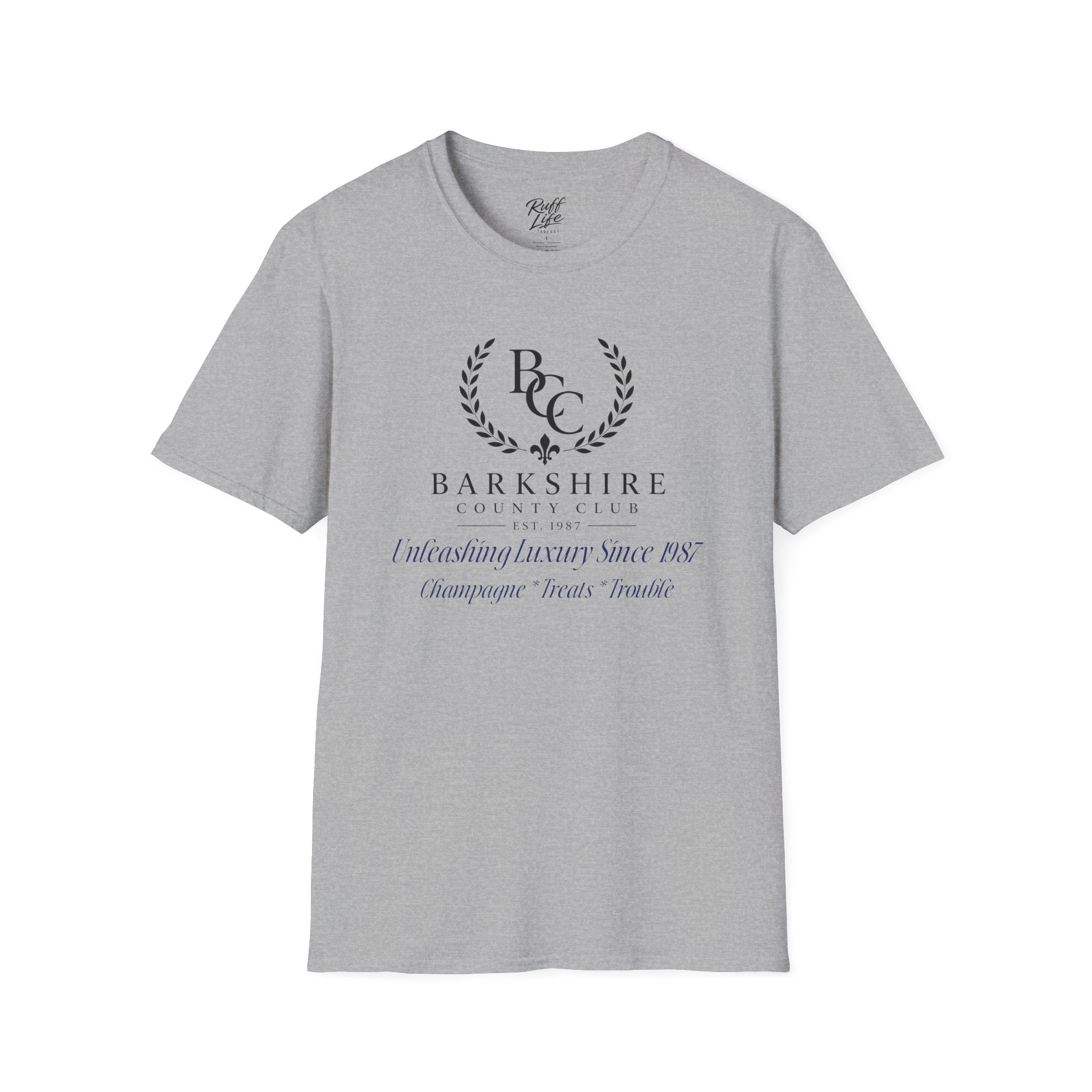 Barkshire County Club Tee — Funny Dog Club Logo T-Shirt