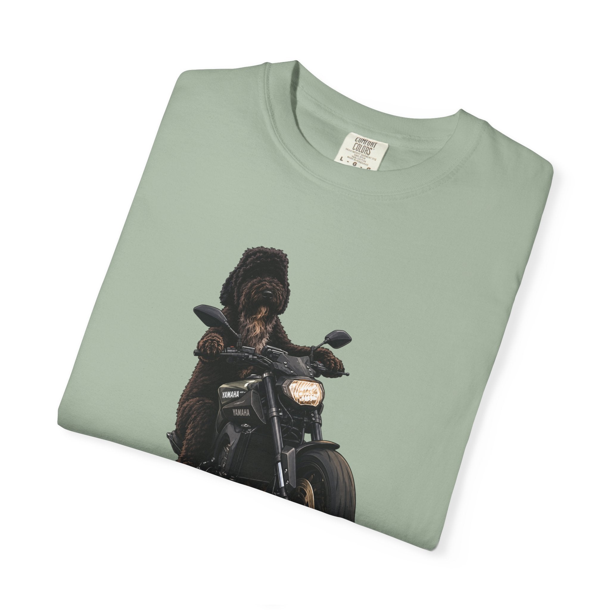 Dog Motorcycle Tee — "Ride Fast, Sniff Everything" Graphic T-Shirt