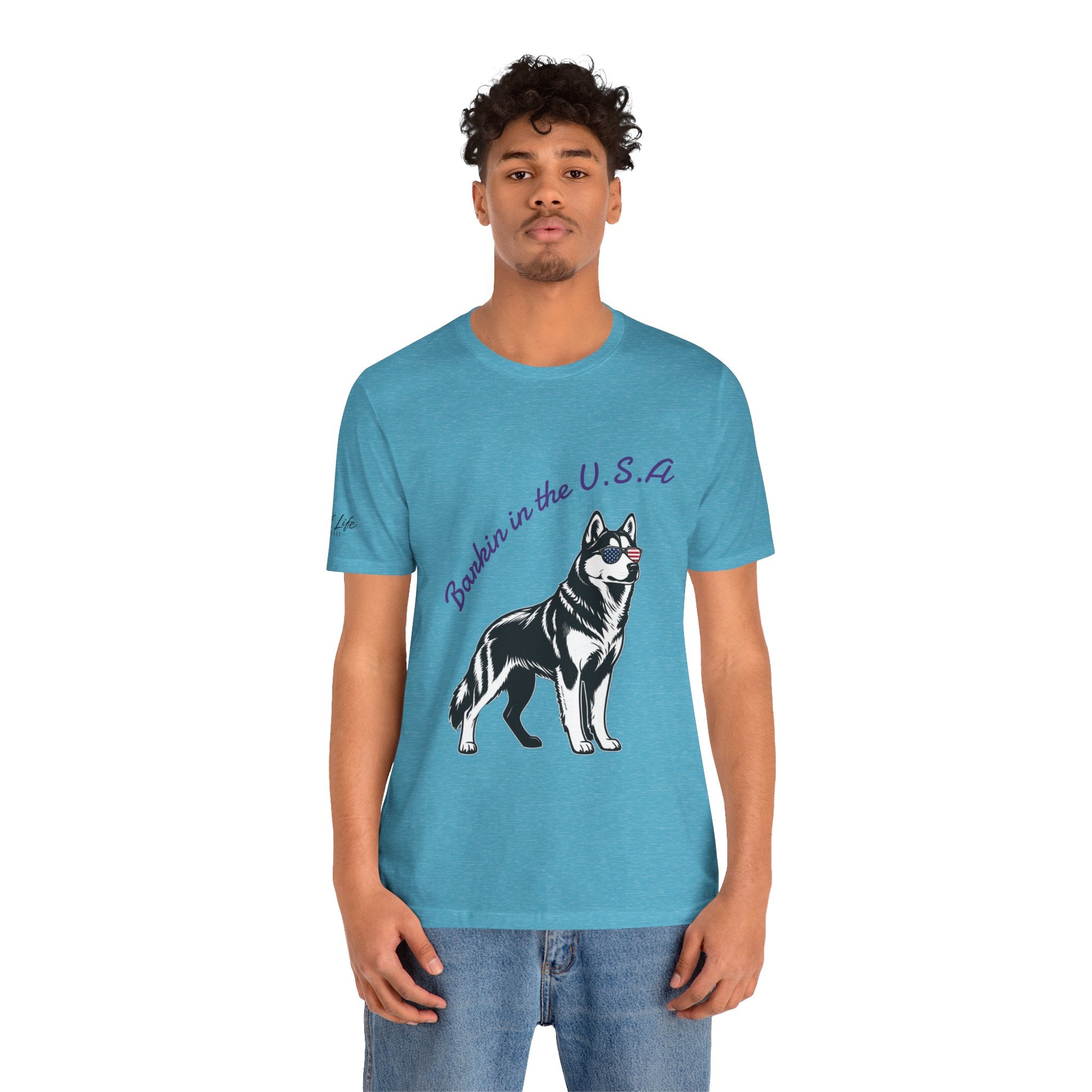 Barkin' in the USA Dog T-Shirt — Funny Patriotic Pup Tee
