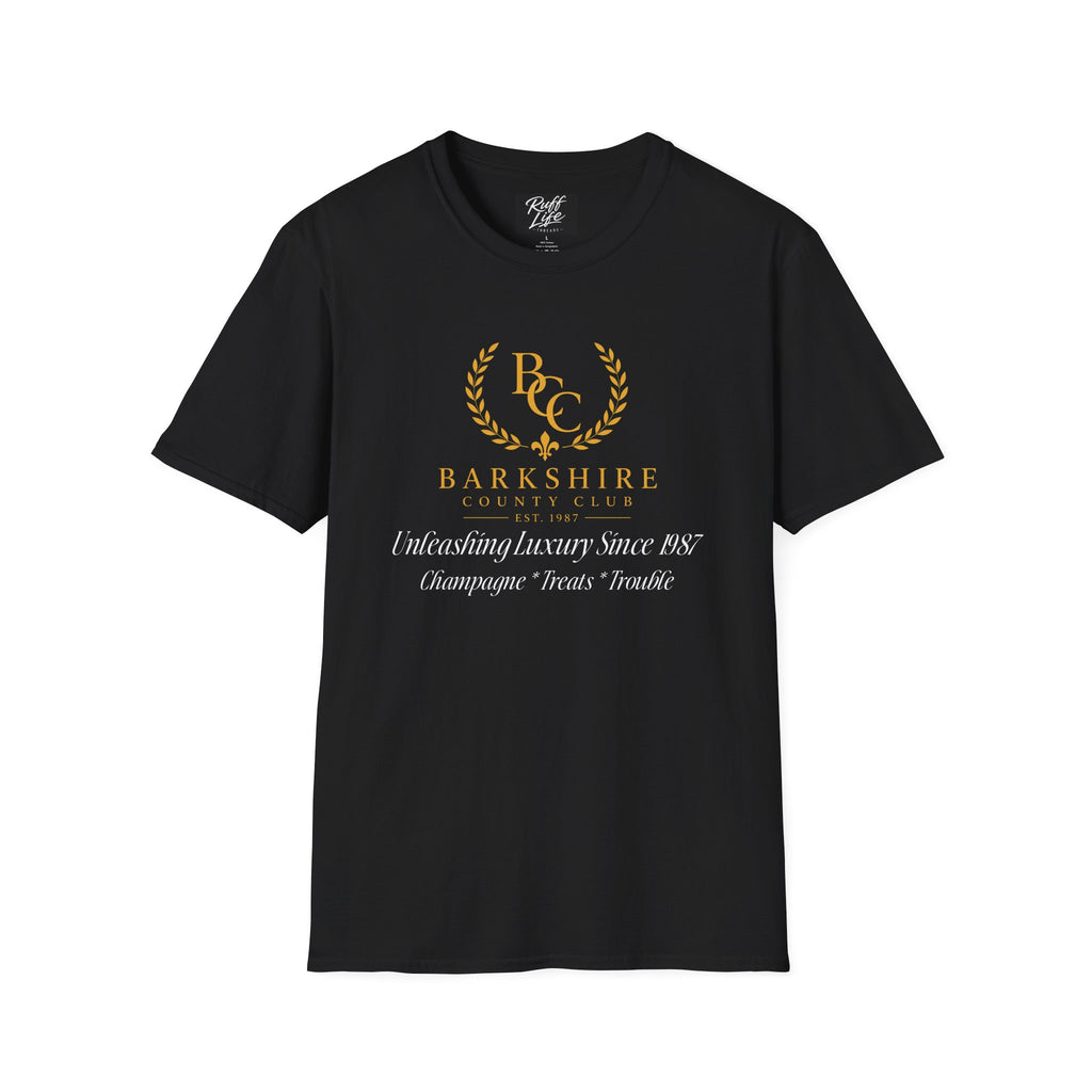 Barkshire County Club Tee — Funny Dog Club Logo T-Shirt