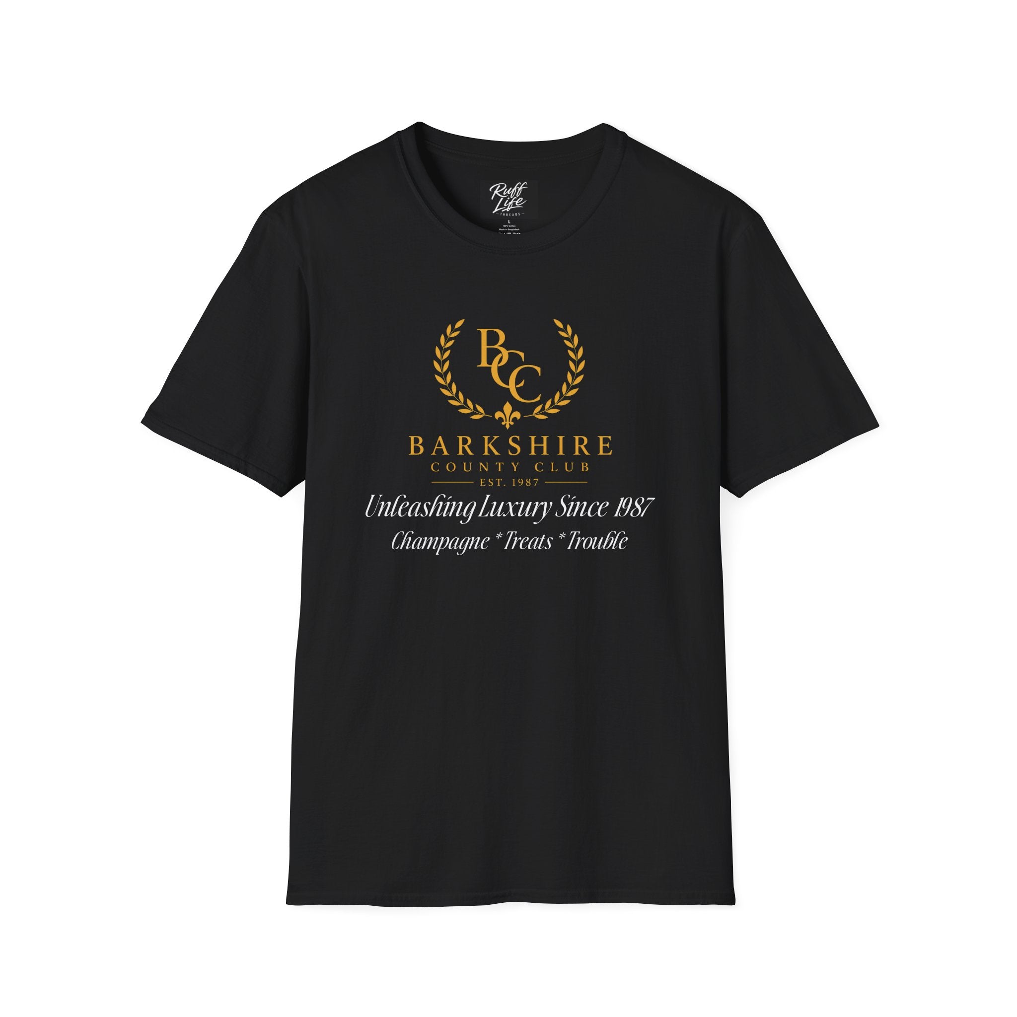 Barkshire County Club Tee — Funny Dog Club Logo T-Shirt