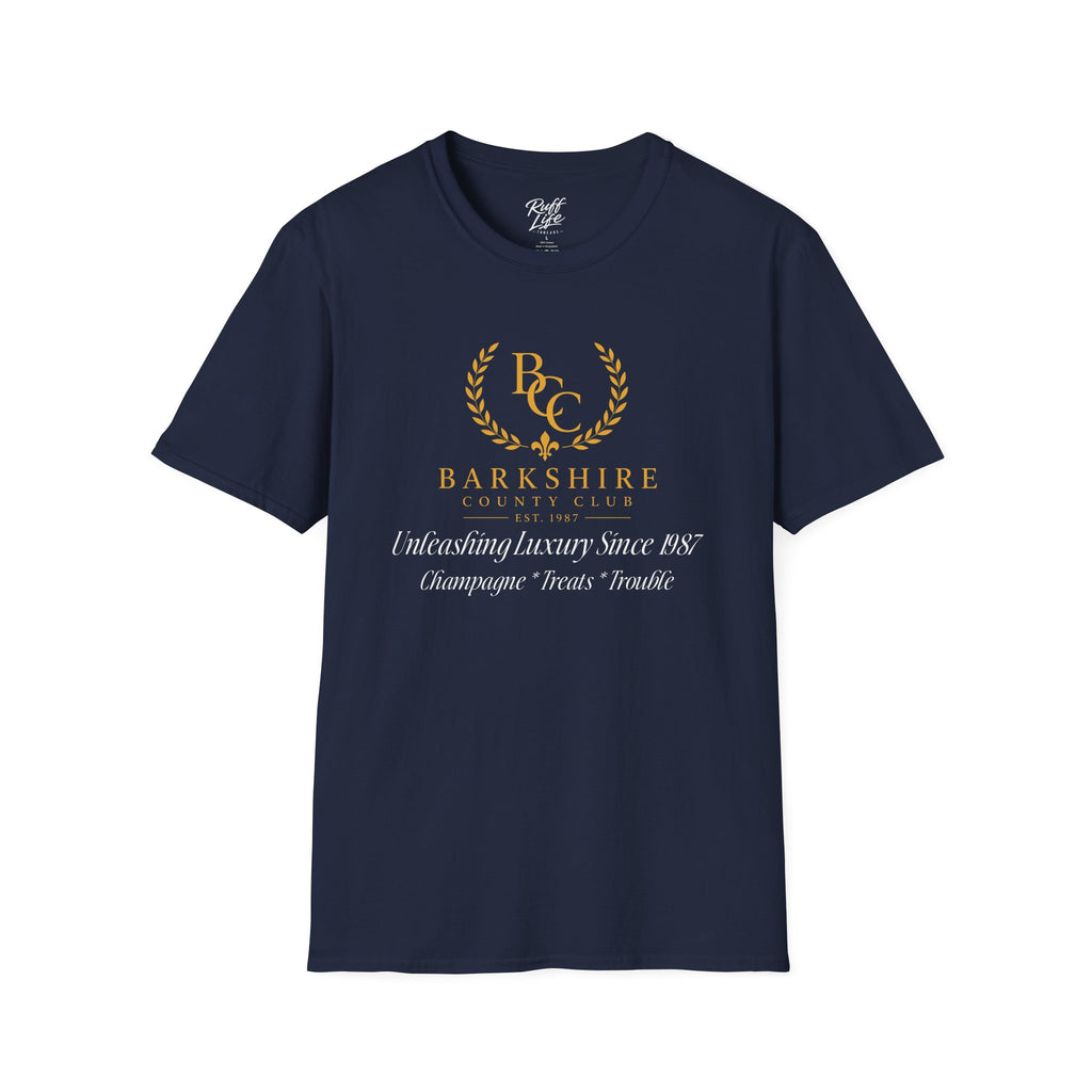 Barkshire County Club Tee — Funny Dog Club Logo T-Shirt
