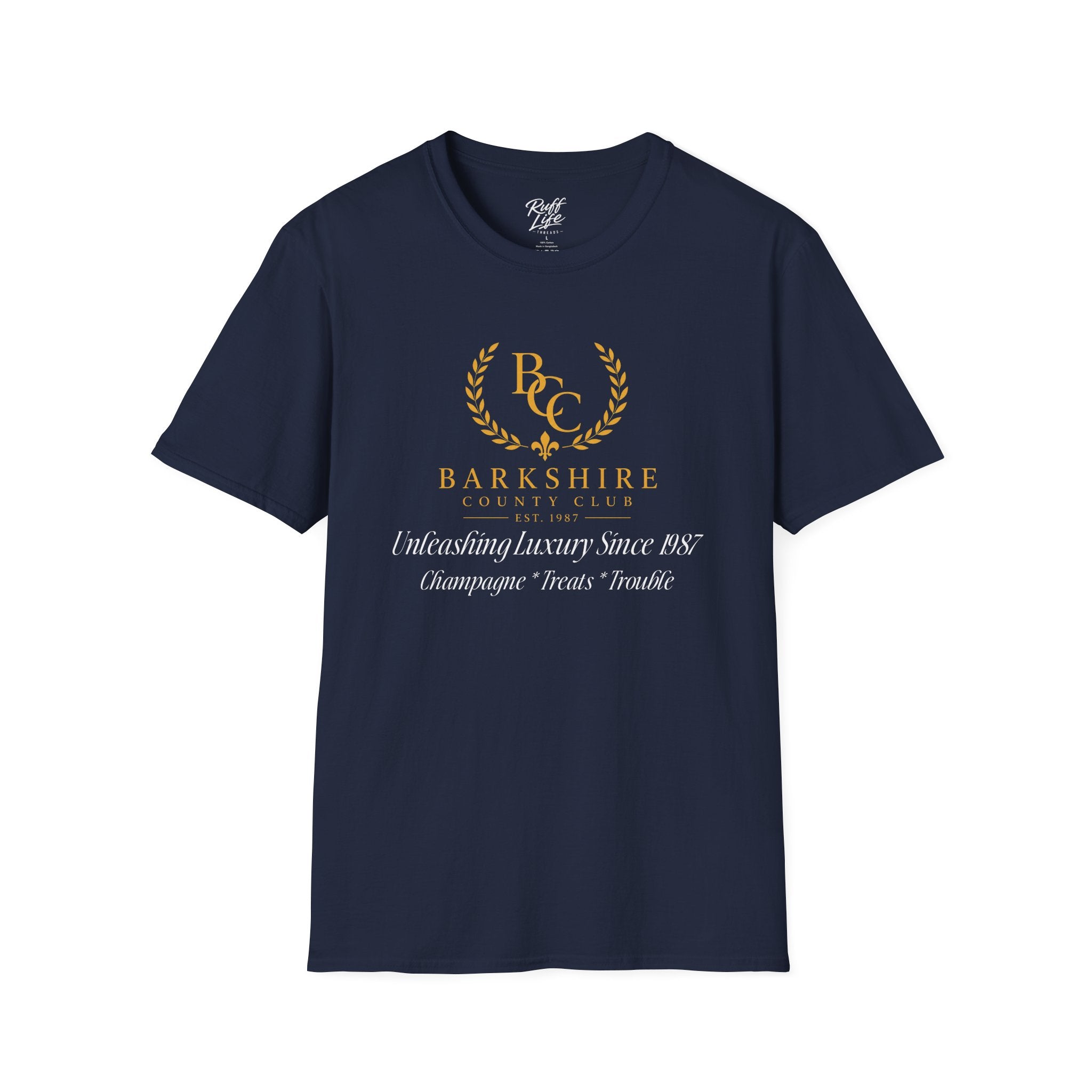 Barkshire County Club Tee — Funny Dog Club Logo T-Shirt