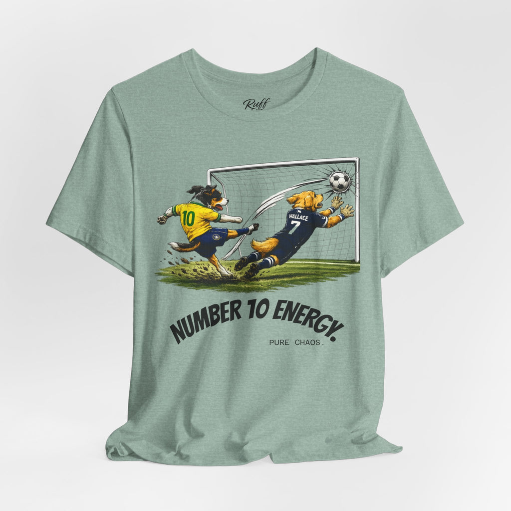 World Pup 2026 Soccer Tee — 'Number 10 Energy' Brazil vs Scotland Cartoon Shirt - World Cup 26'