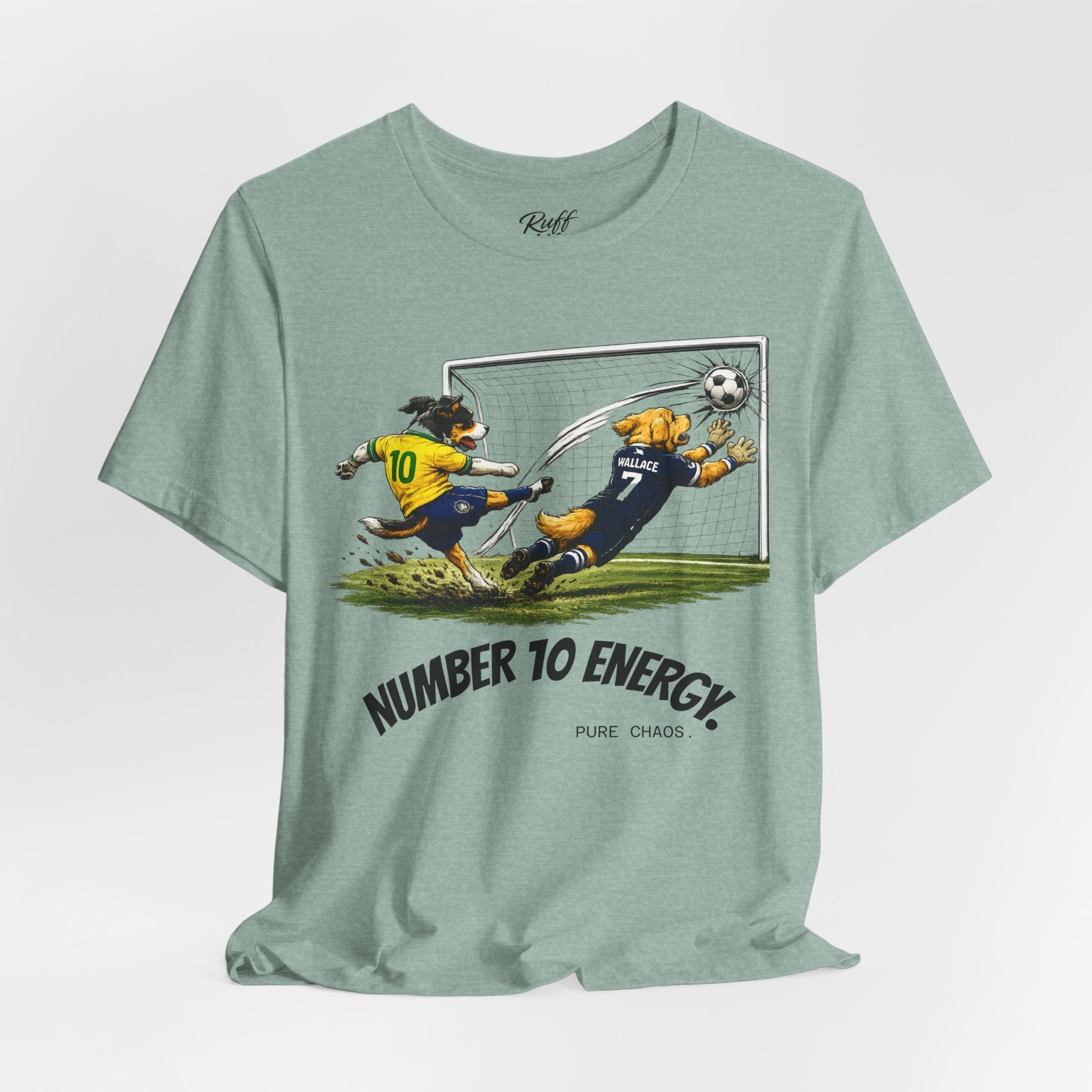 World Pup 2026 Soccer Tee — 'Number 10 Energy' Brazil vs Scotland Cartoon Shirt - World Cup 26'