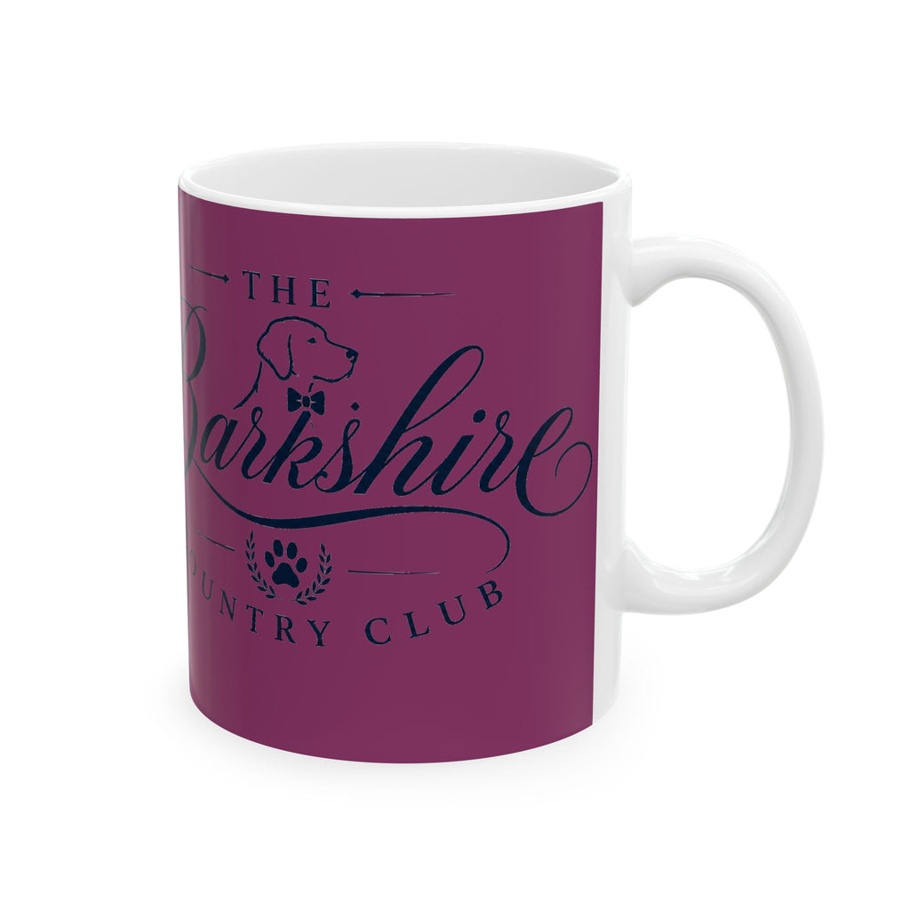 Barkshire CC - Ceramic Coffee Mug – Dog Lover Wine & Oyster Design (11oz, 15oz)