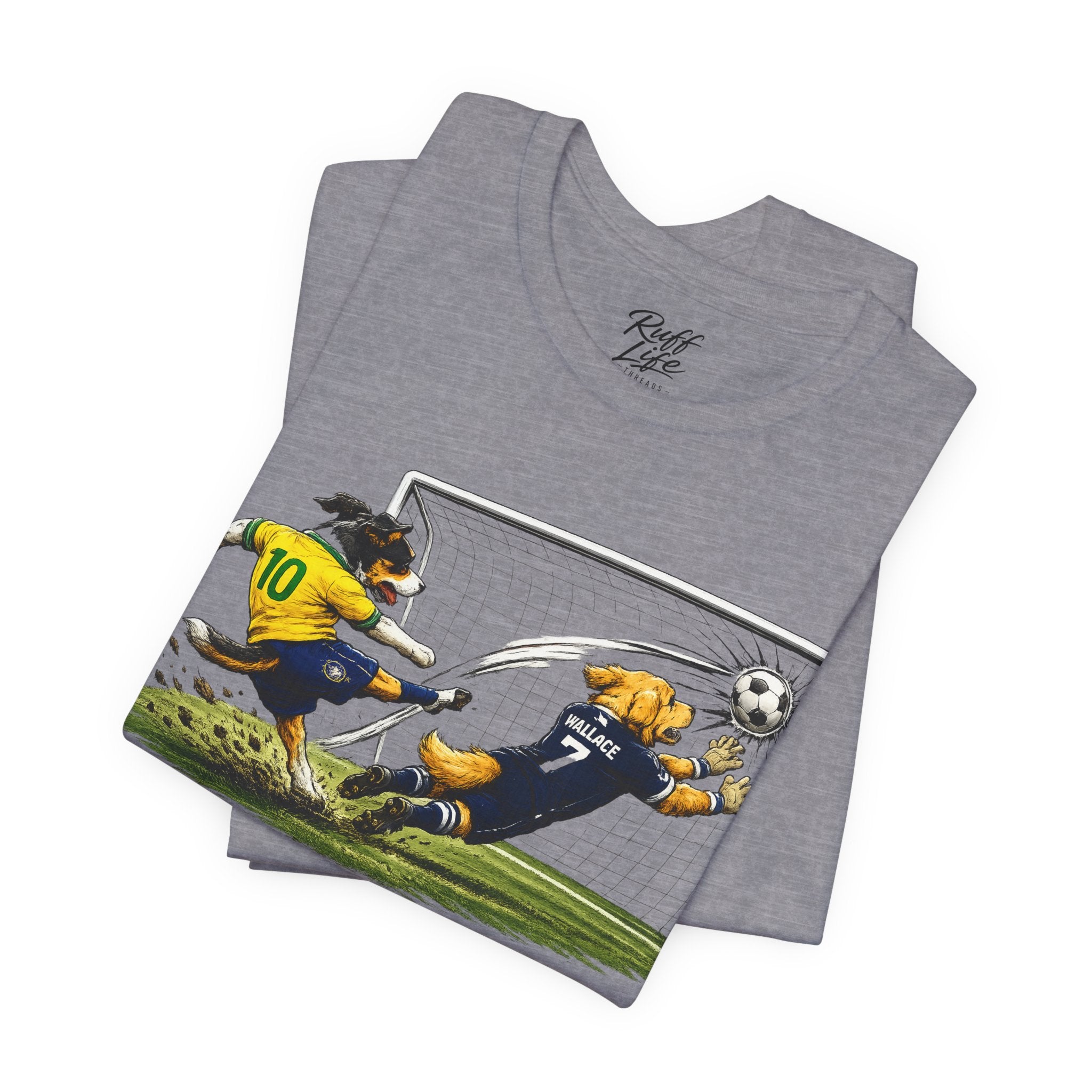 World Pup 2026 Soccer Tee — 'Number 10 Energy' Brazil vs Scotland Cartoon Shirt - World Cup 26'