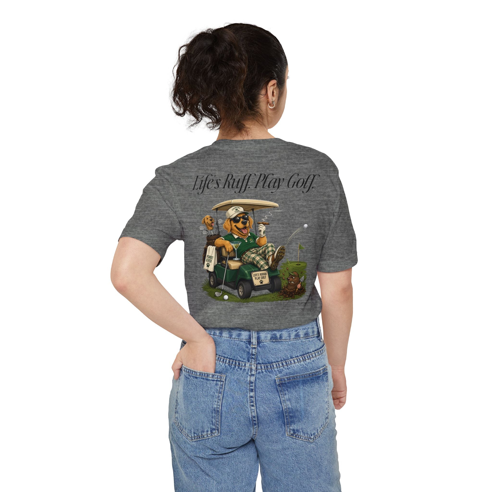 Barkshire Country Club "Life's Ruff" Golf Dog Pocket T-Shirt