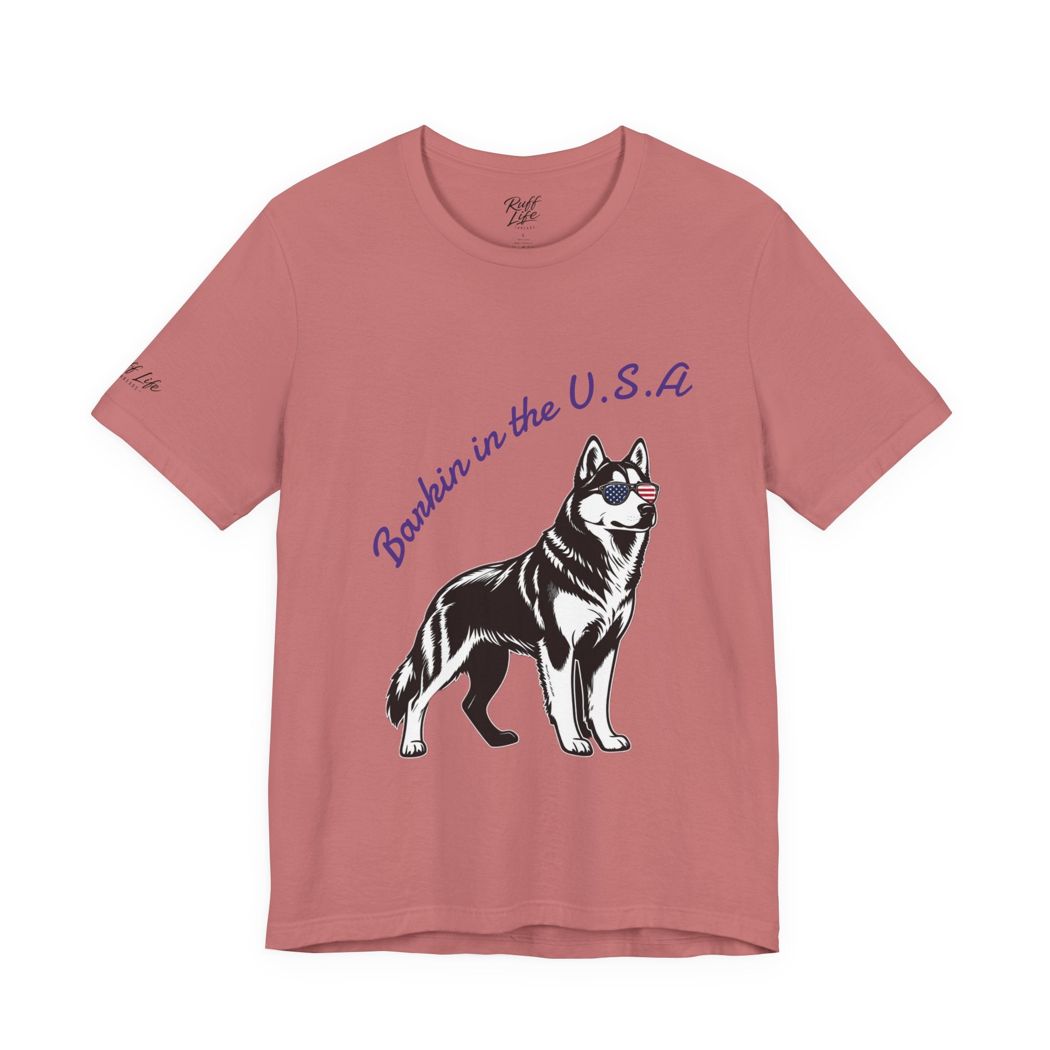Barkin' in the USA Dog T-Shirt — Funny Patriotic Pup Tee