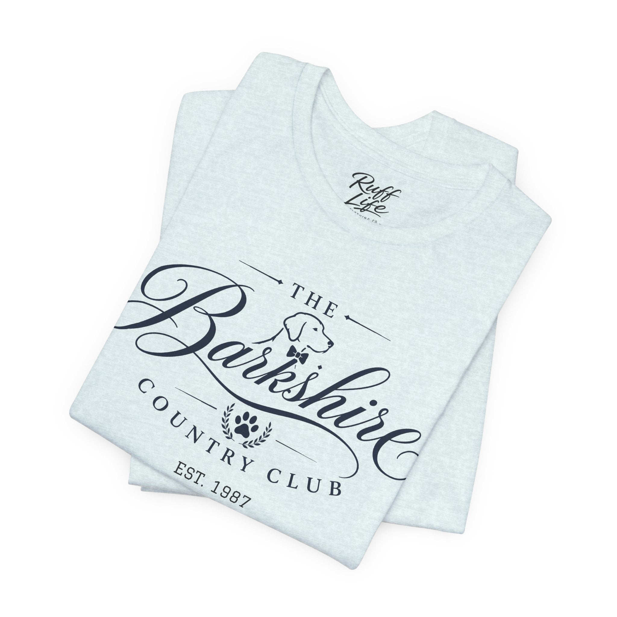 Barkshire CC Tee — "My Financial Advisor Told Me to Diversify" Dog Champagne & Oysters T-Shirt