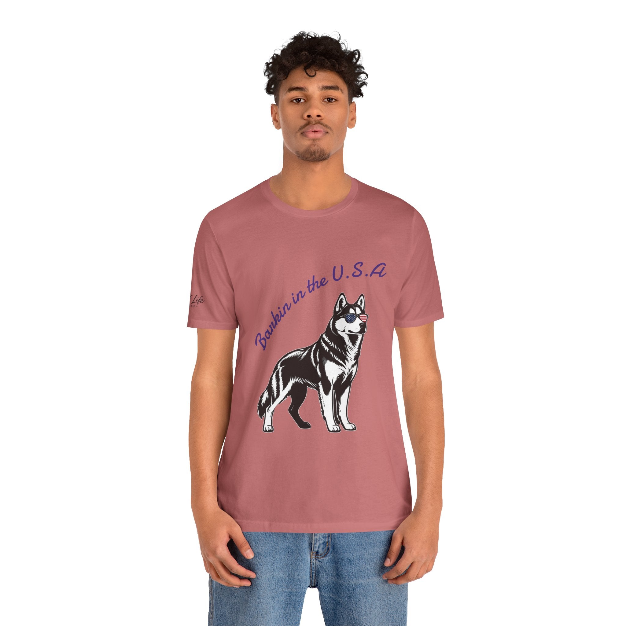 Barkin' in the USA Dog T-Shirt — Funny Patriotic Pup Tee