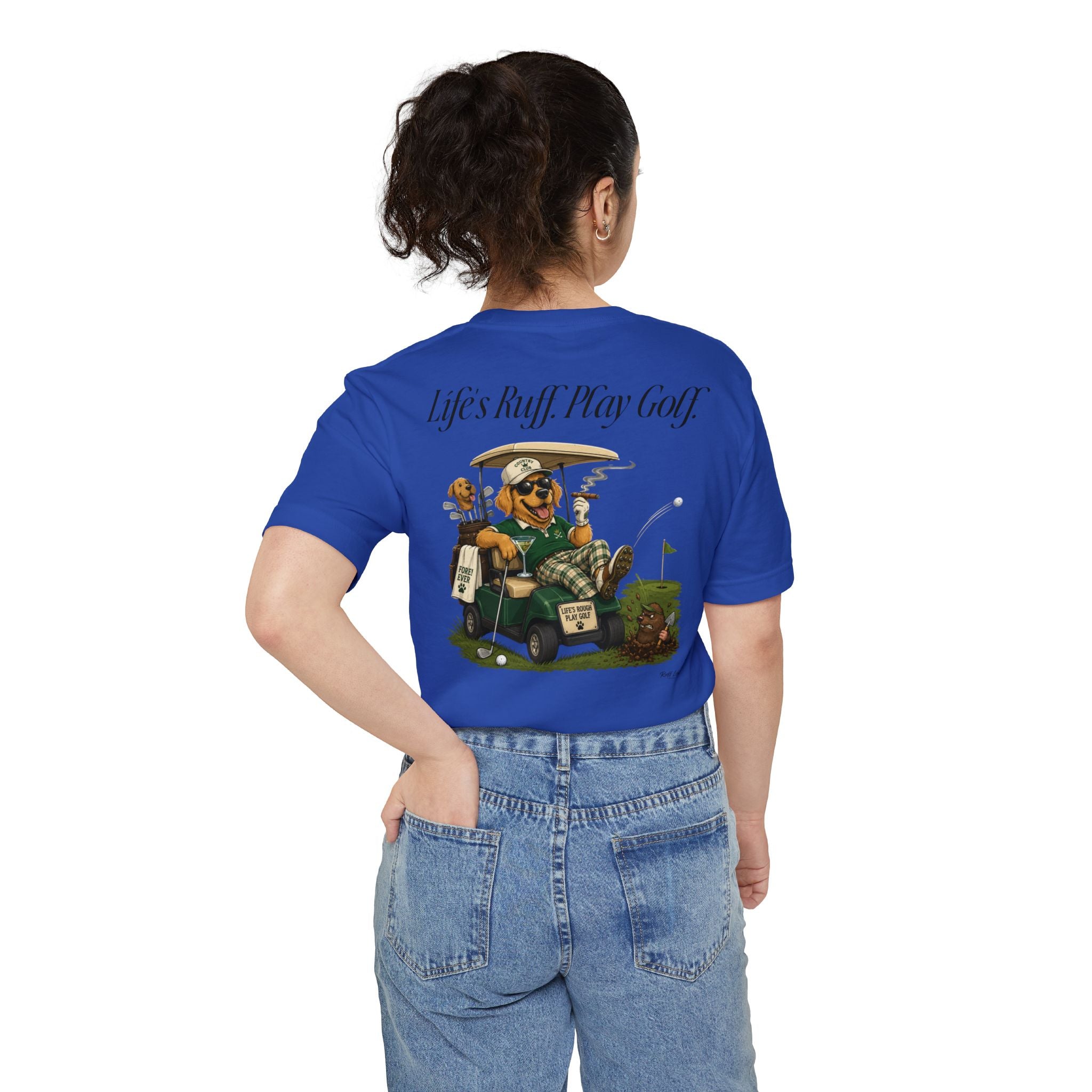 Barkshire Country Club "Life's Ruff" Golf Dog Pocket T-Shirt