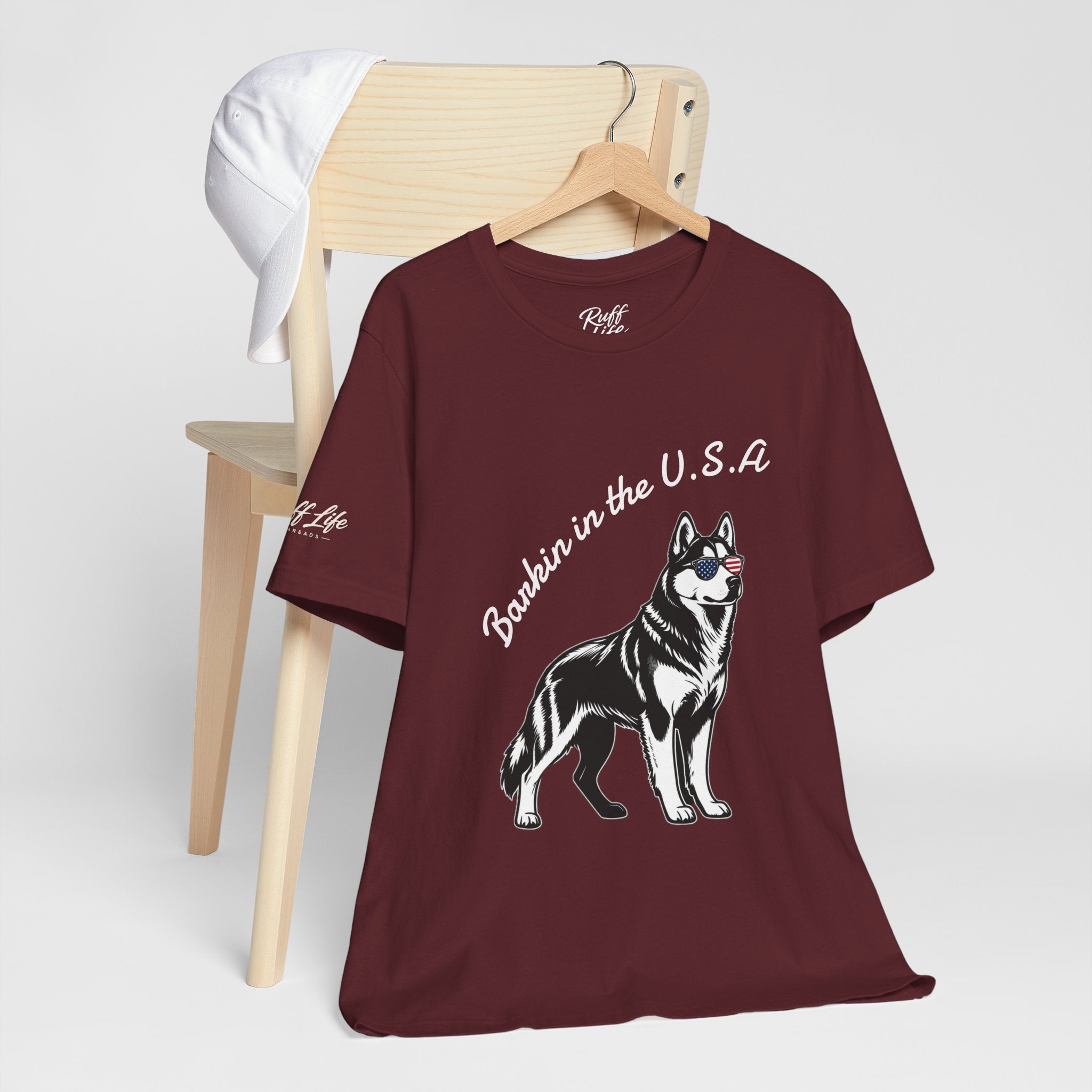 Barkin' in the USA Dog T-Shirt — Funny Patriotic Pup Tee