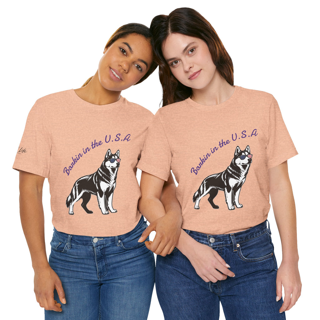 Barkin' in the USA Dog T-Shirt — Funny Patriotic Pup Tee