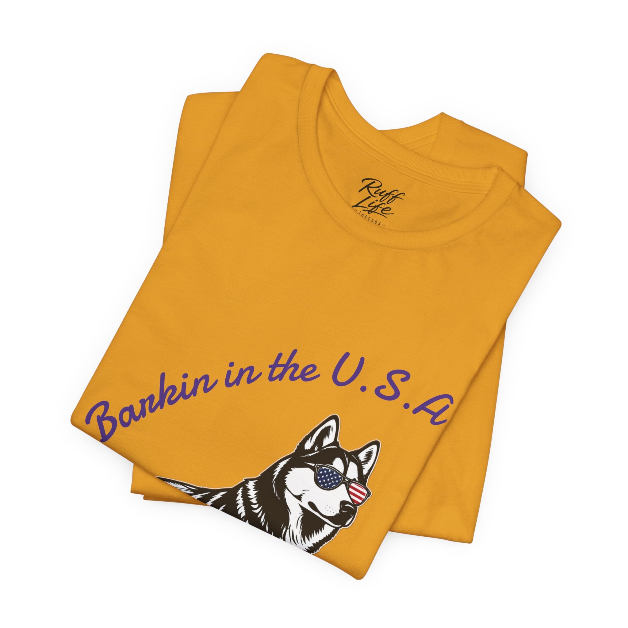 Barkin' in the USA Dog T-Shirt — Funny Patriotic Pup Tee