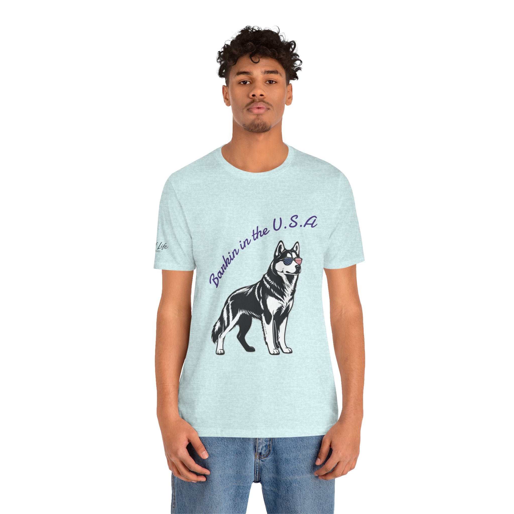 Barkin' in the USA Dog T-Shirt — Funny Patriotic Pup Tee