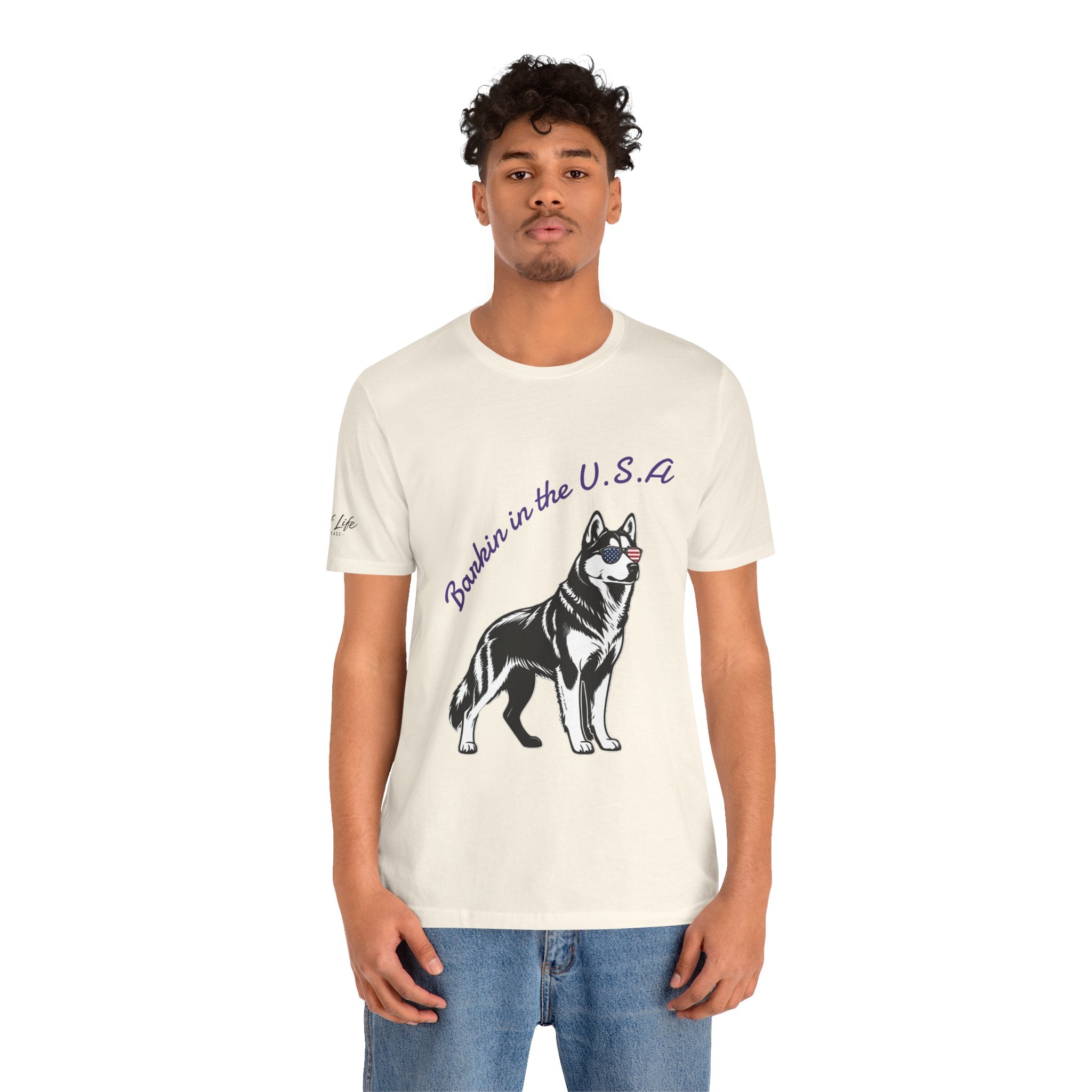 Barkin' in the USA Dog T-Shirt — Funny Patriotic Pup Tee