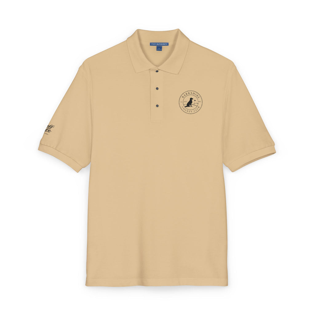 Embroidered "Barkshire Country Club" Golf Polo Shirt — Classic Short-Sleeve Collared Tee